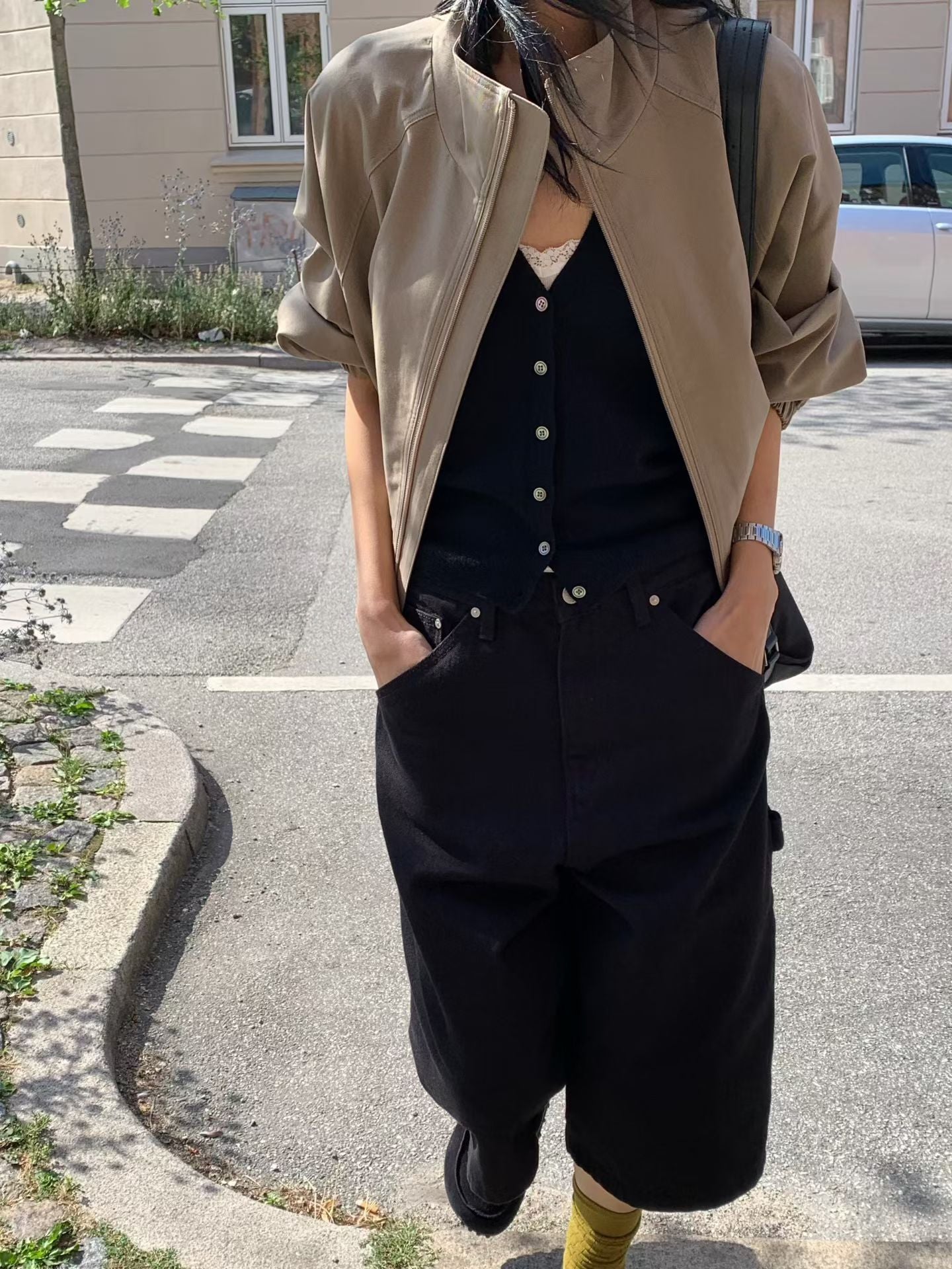 Angel Korea 秋拉鍊風衣外K10