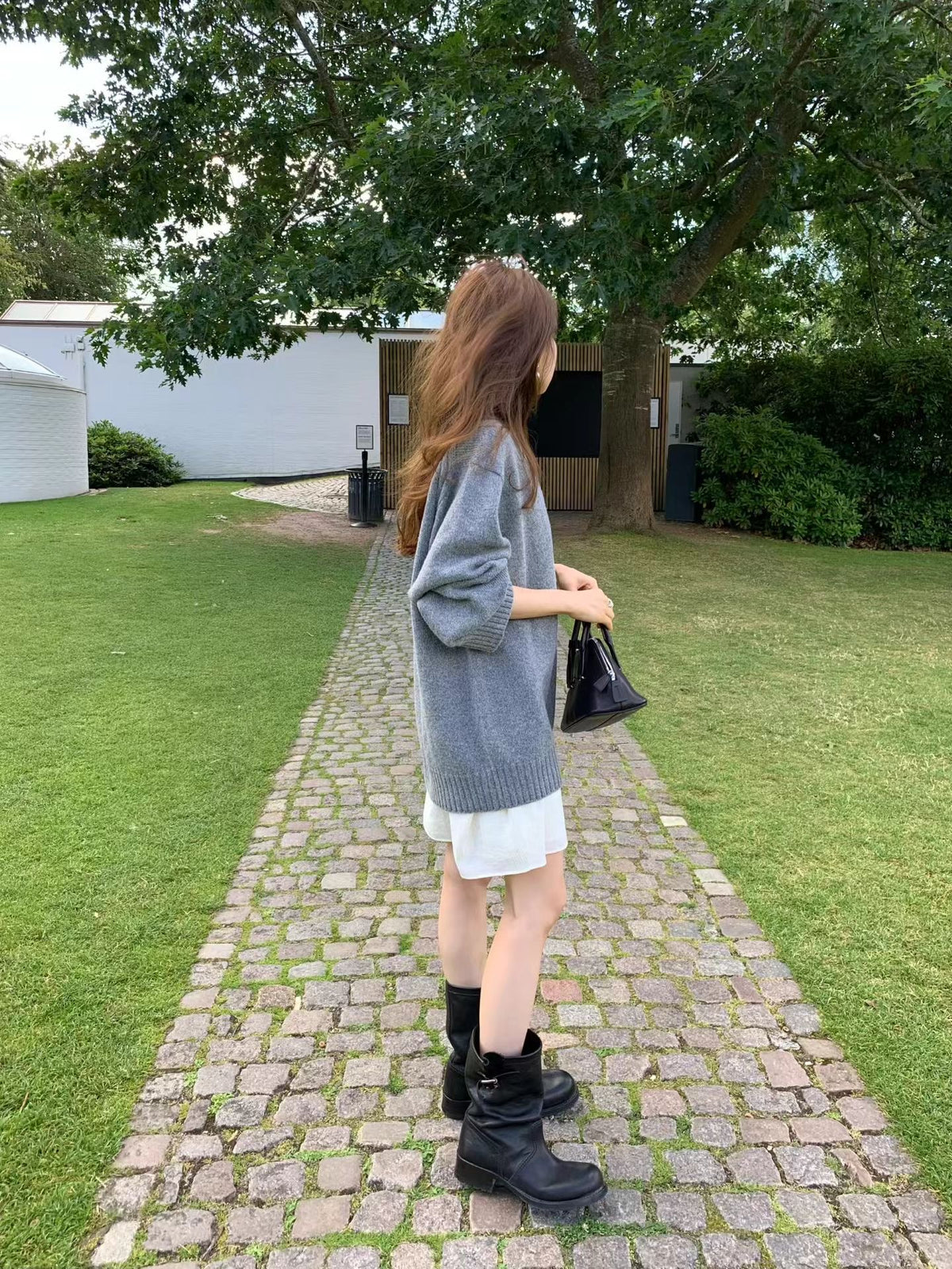 Angel Korea 秋寬鬆V領針織O17