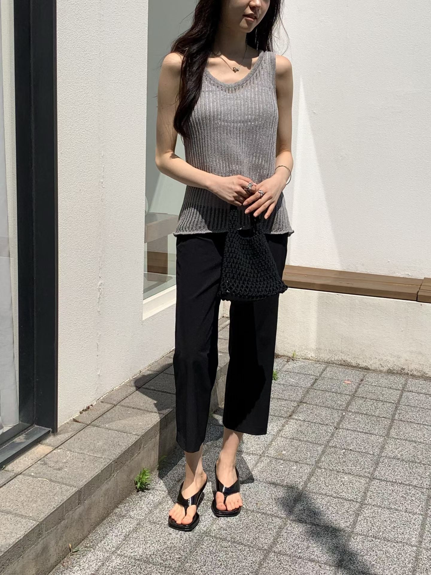 Angel Korea 夏薄料彈力7分褲