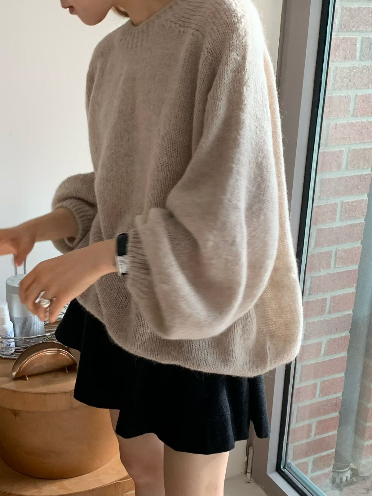 Angel Korea 秋可愛澎袖針織衫O71