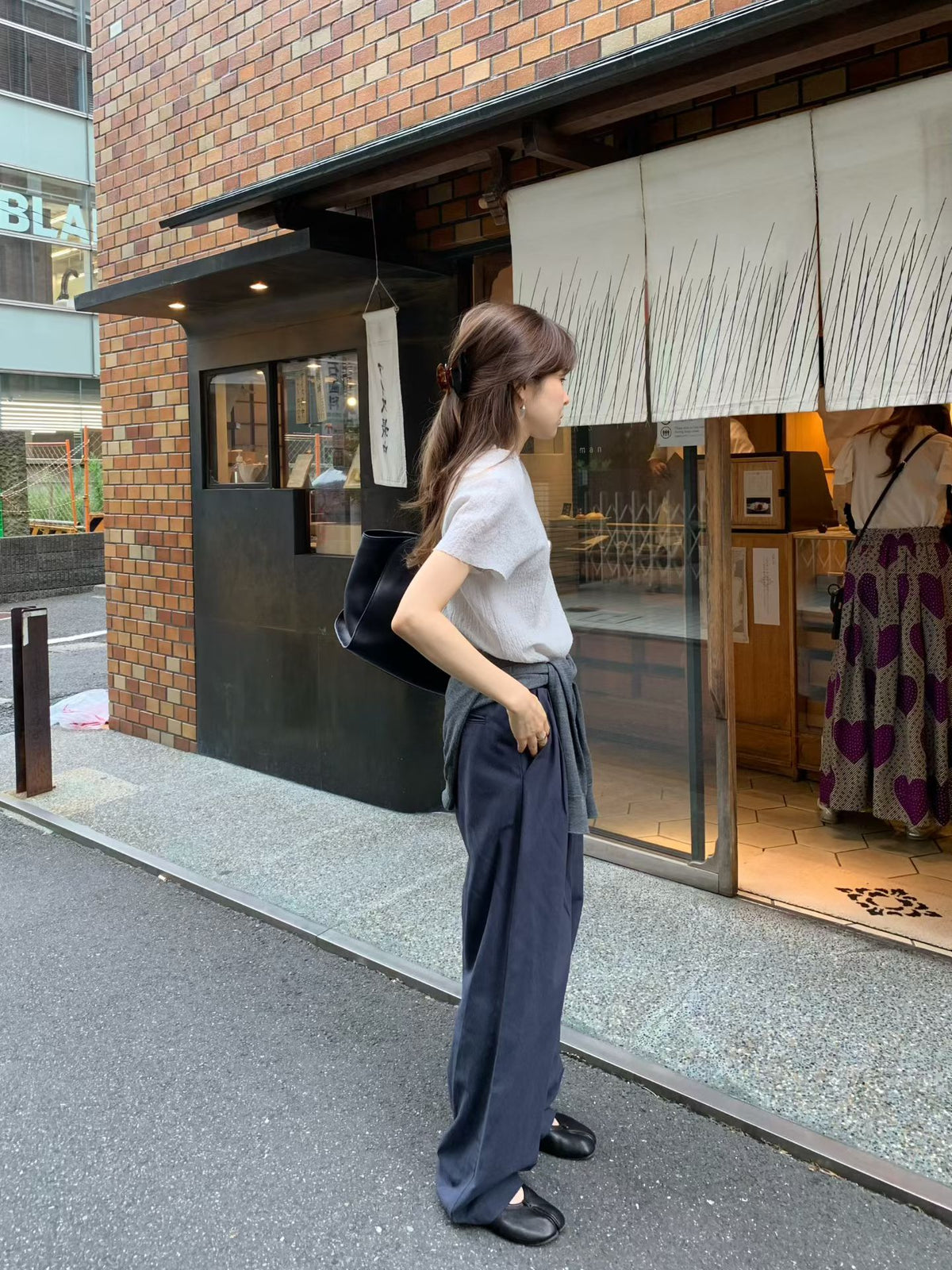 Angel Korea 柔霧中領短袖上衣O73