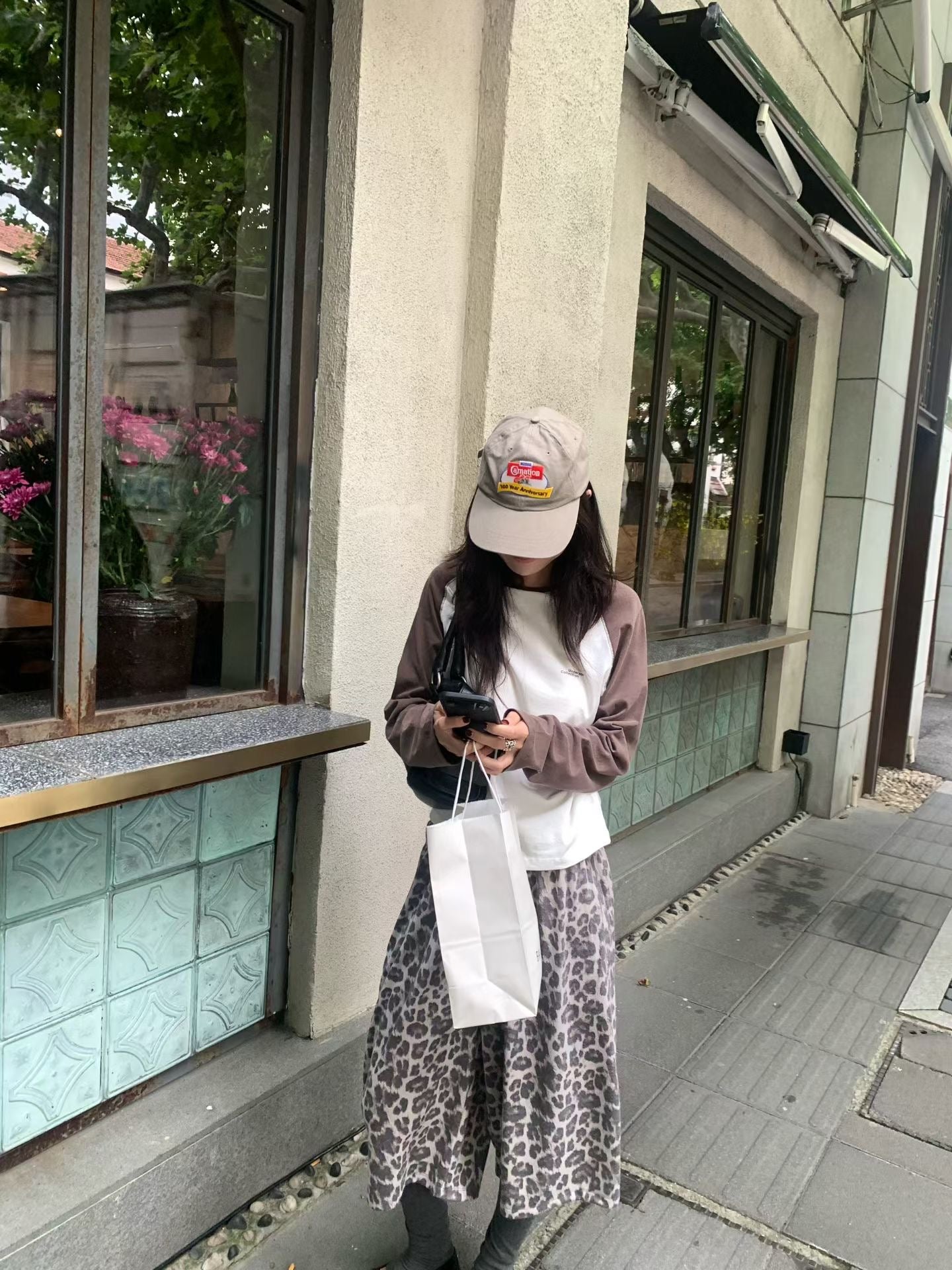 Angel Korea 秋袖配色長踢J017