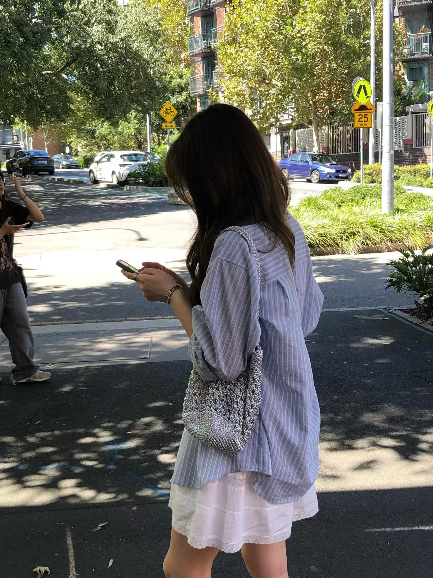 Angel Korea 夏回歸泡泡棉直紋襯衫