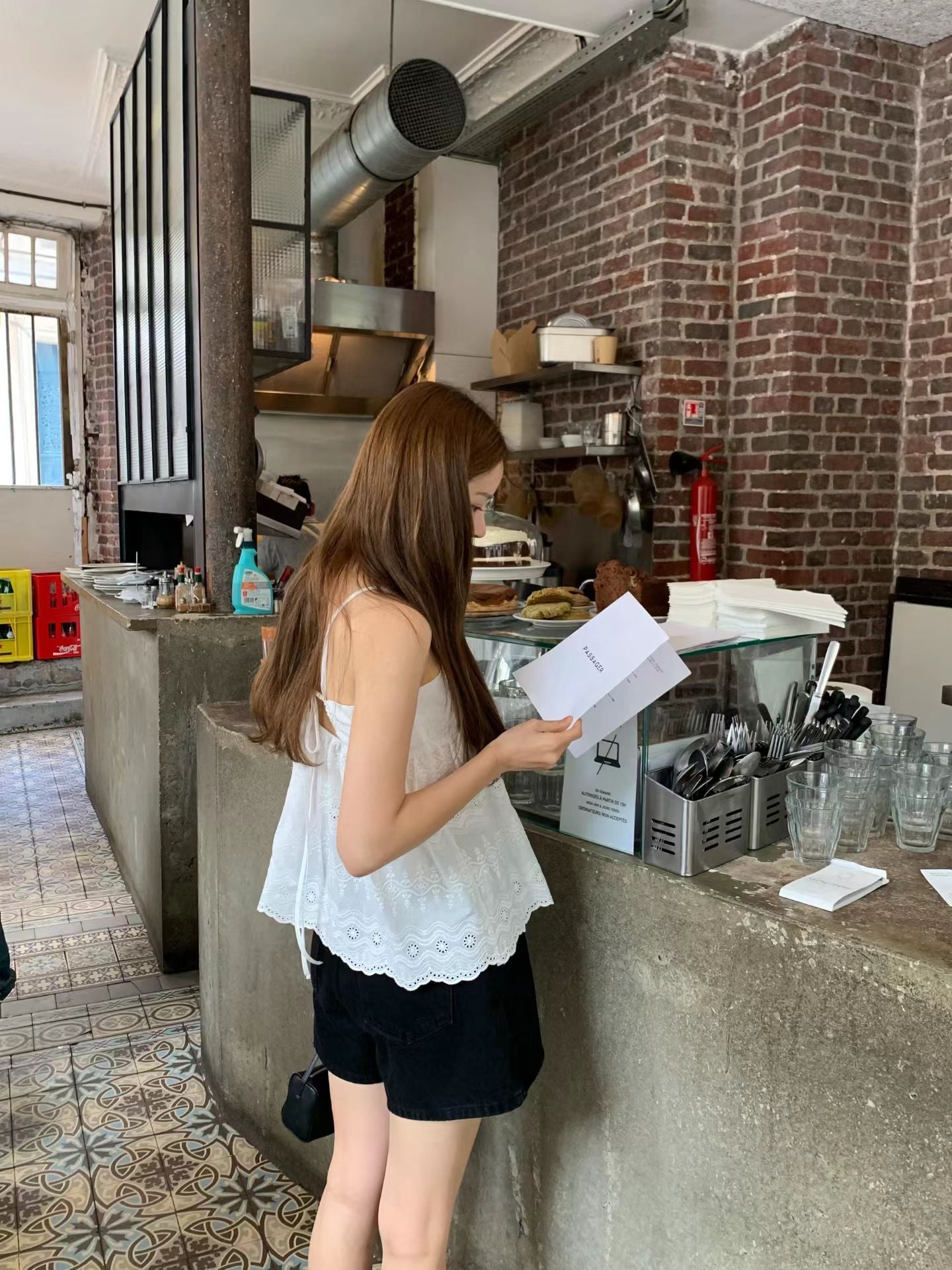 Angel Korea 夏雕花美背細肩帶