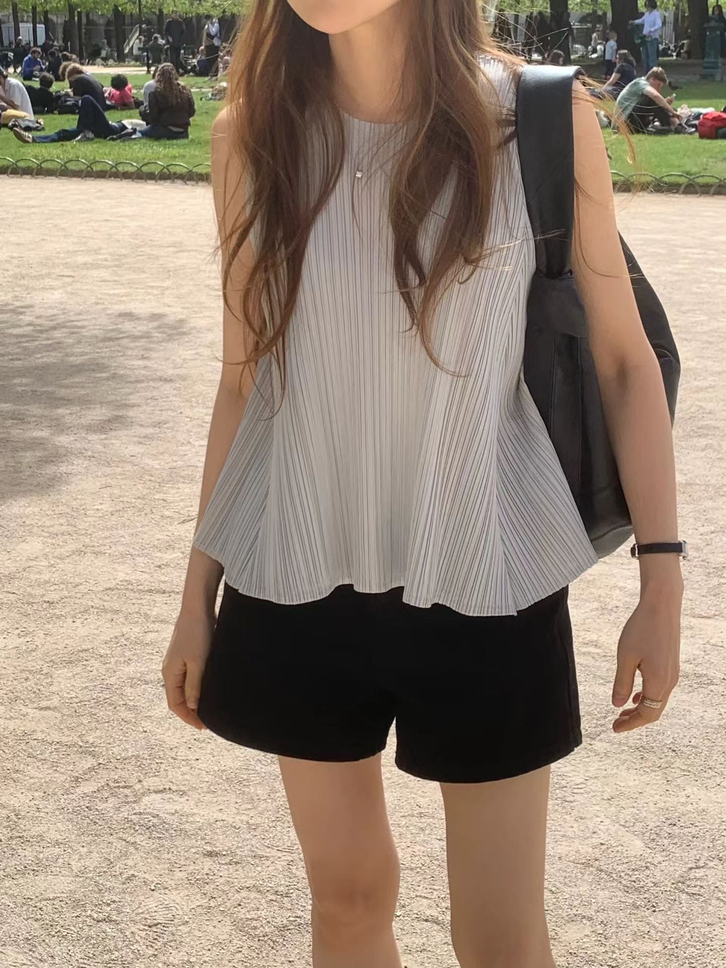Angel Korea 夏三宅細褶背心