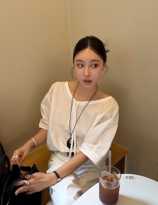 Angel Korea 夏綁帶簡約上衣