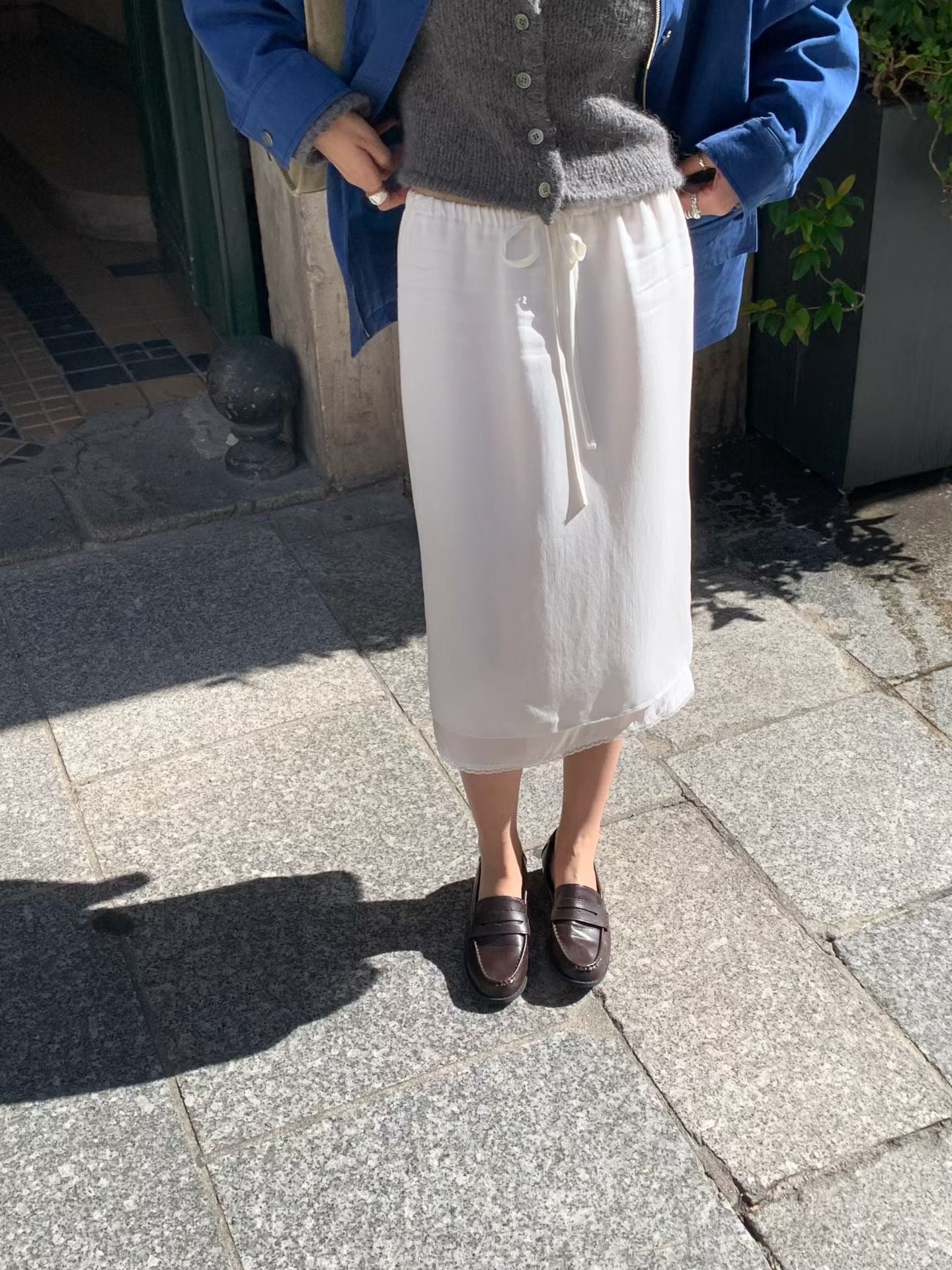 Angel Korea 秋 雙層下擺中裙