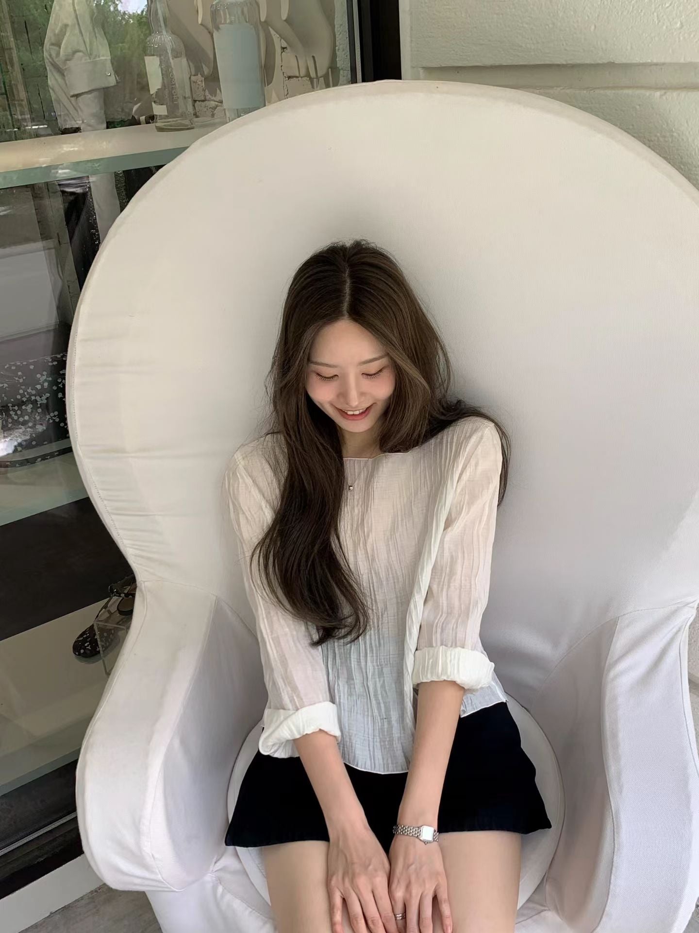 Angel Korea 夏皺皺兩面穿上衣