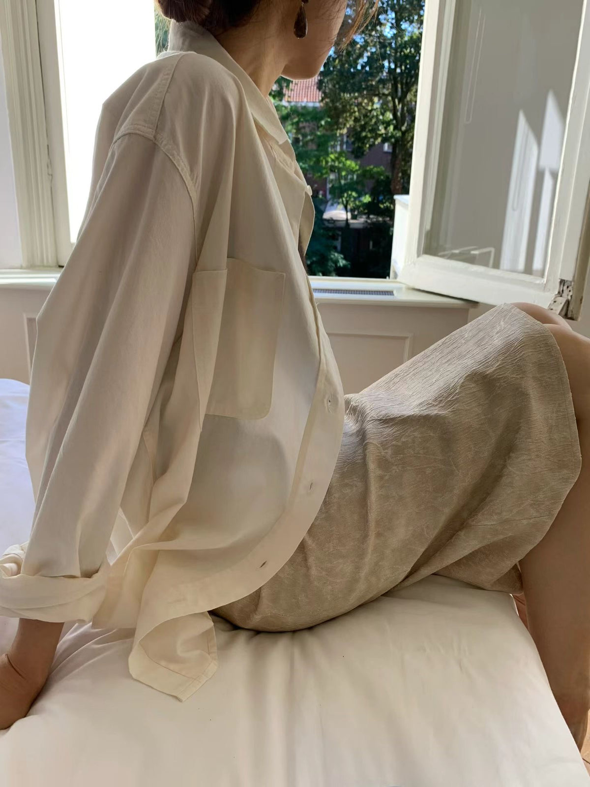 Angel Korea 秋 咖啡廳色系襯衫O28