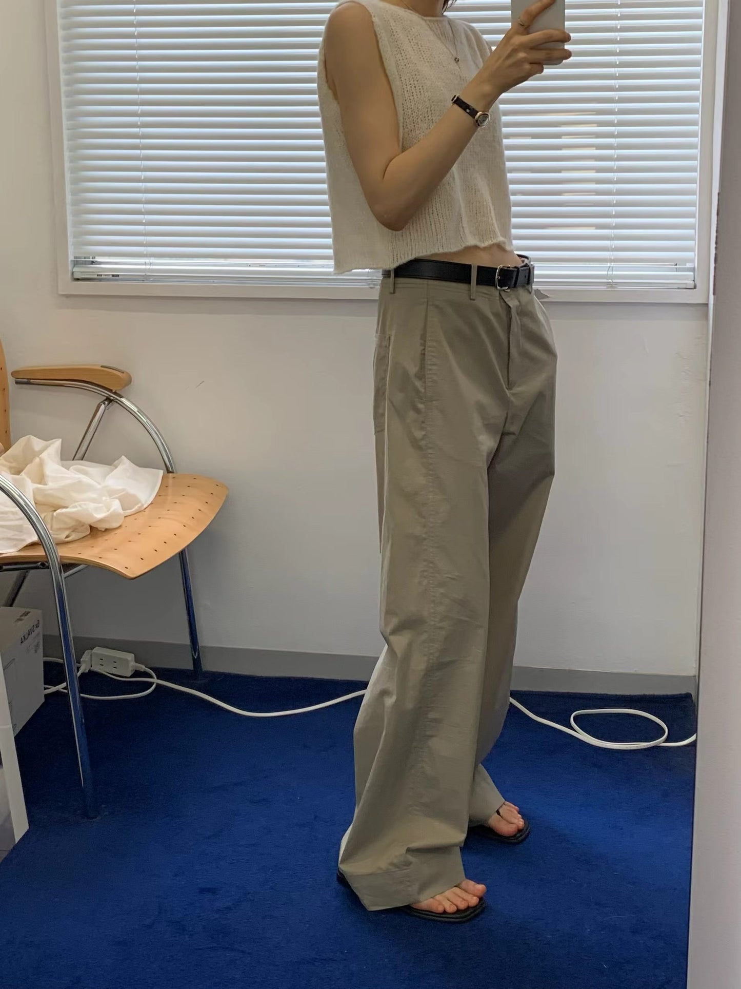 Angel Korea 夏2色薄直筒褲