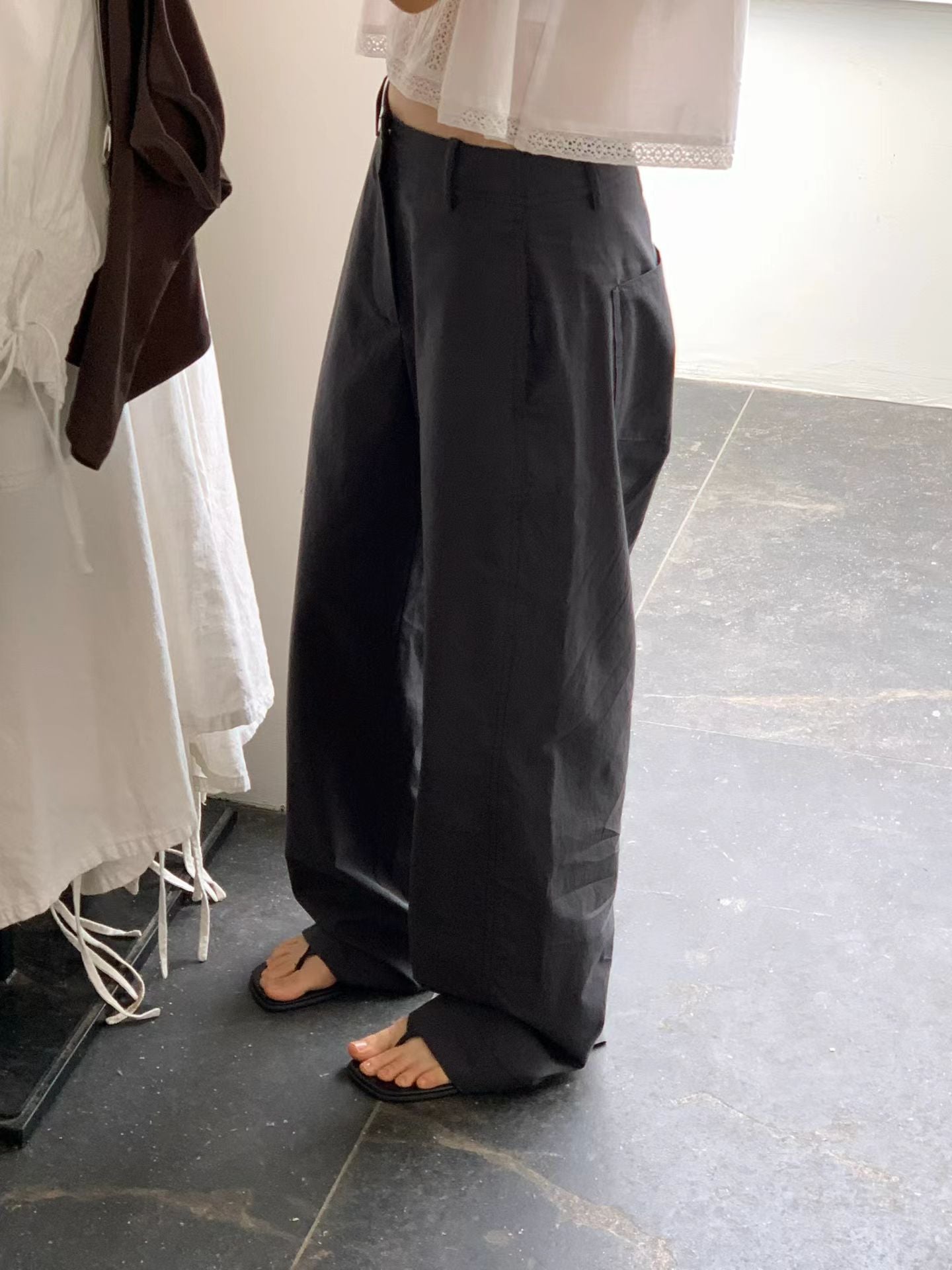 Angel Korea 夏2色薄直筒褲