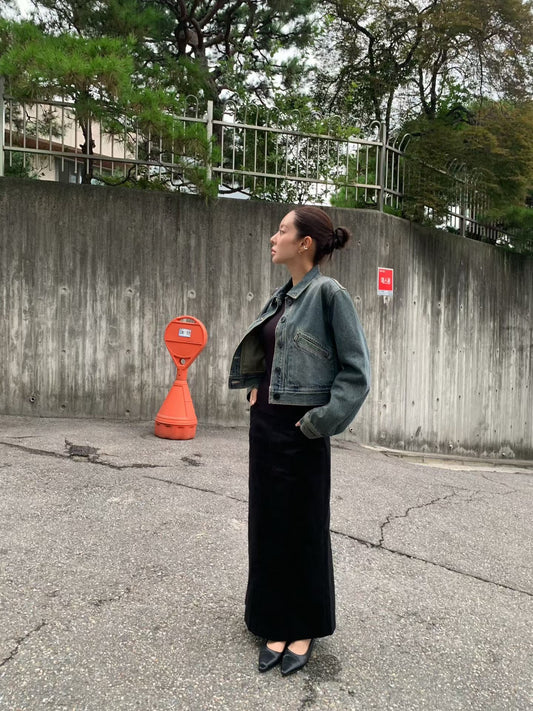 Angel Korea 秋復古牛仔外套