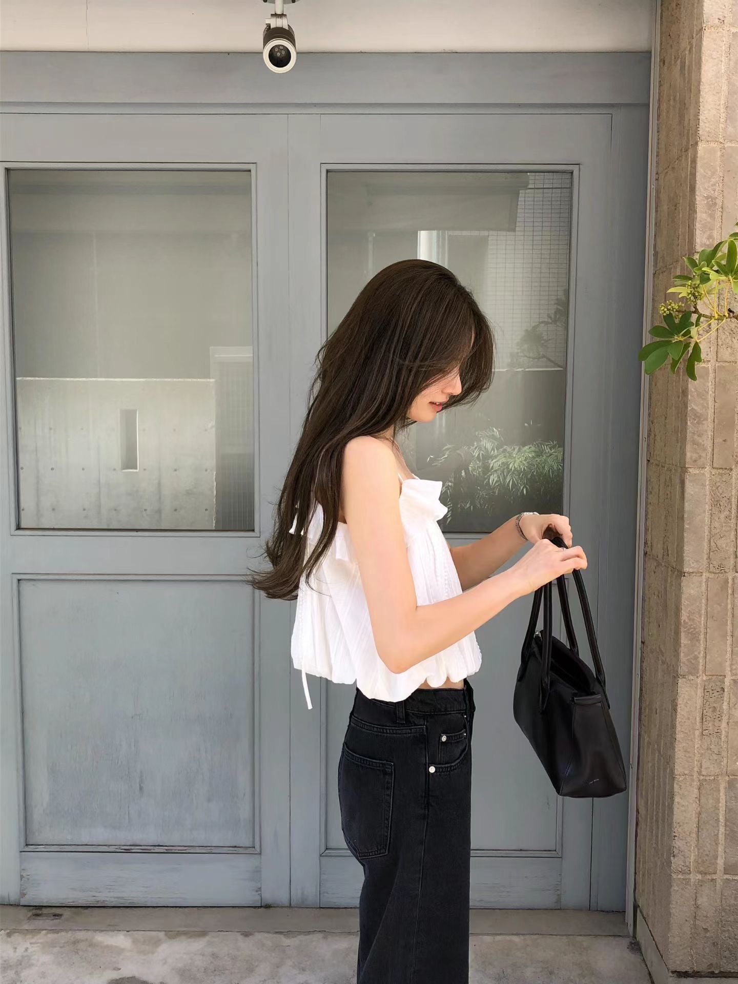 Angel Korea 夏小荷葉澎澎細肩帶
