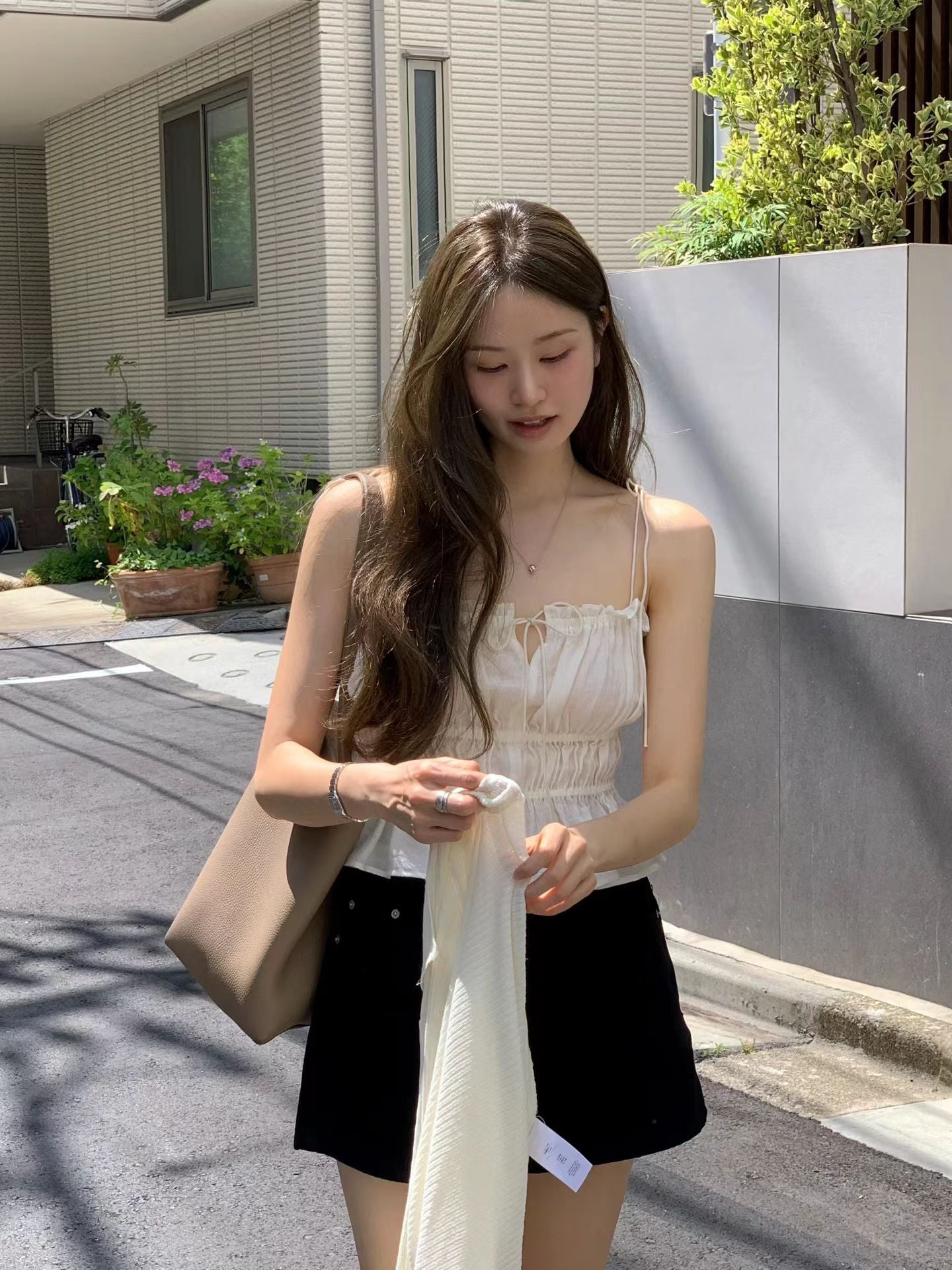 Angel Korea 夏日漂亮皺折細肩帶💓