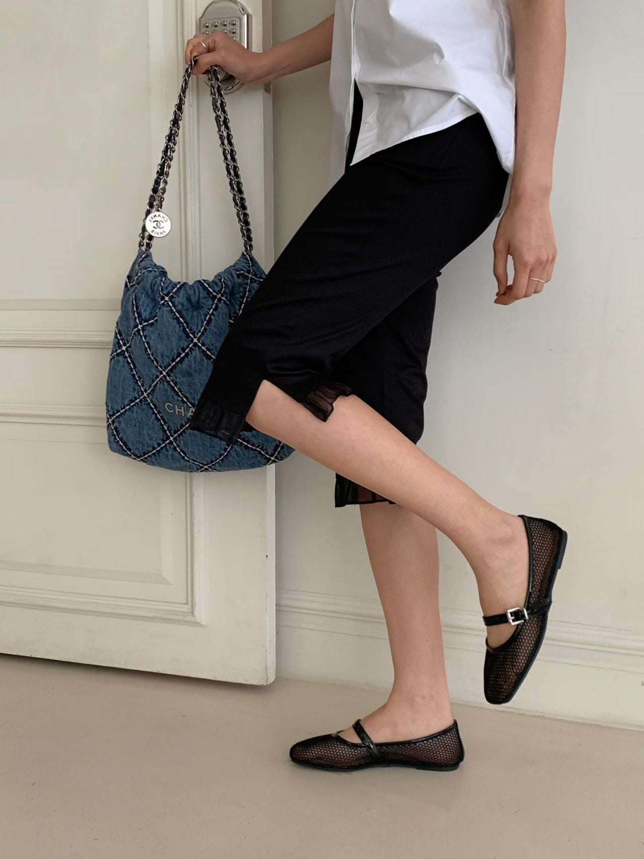 Angel Korea 夏荷葉擺7分褲