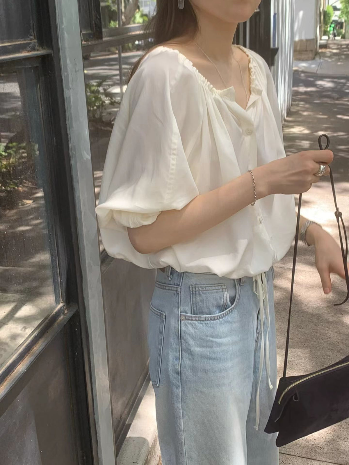 春淺藍牛仔褲 S現貨