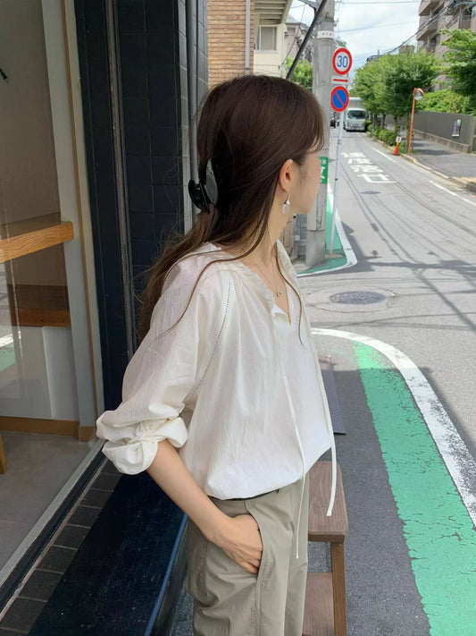 Angel Korea 夏綁帶長袖上衣