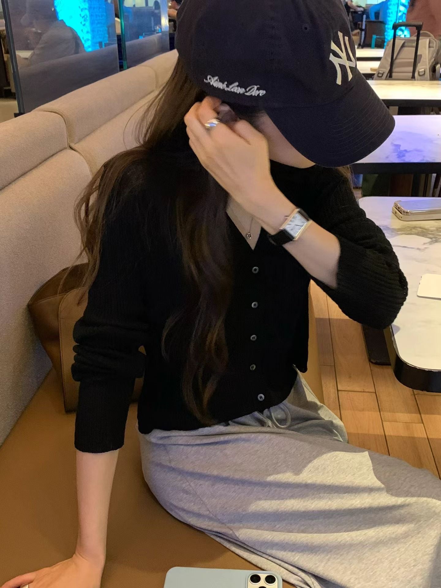Angel Korea 夏亞麻V領罩衫