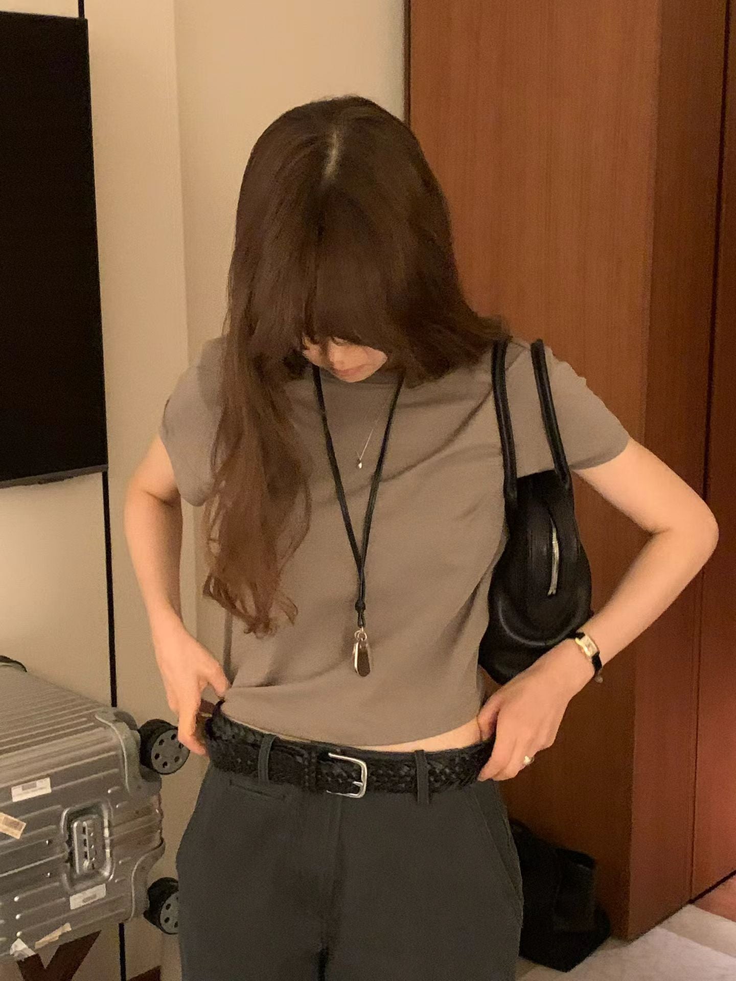 Angel Korea 秋義大利真皮皮帶O22
