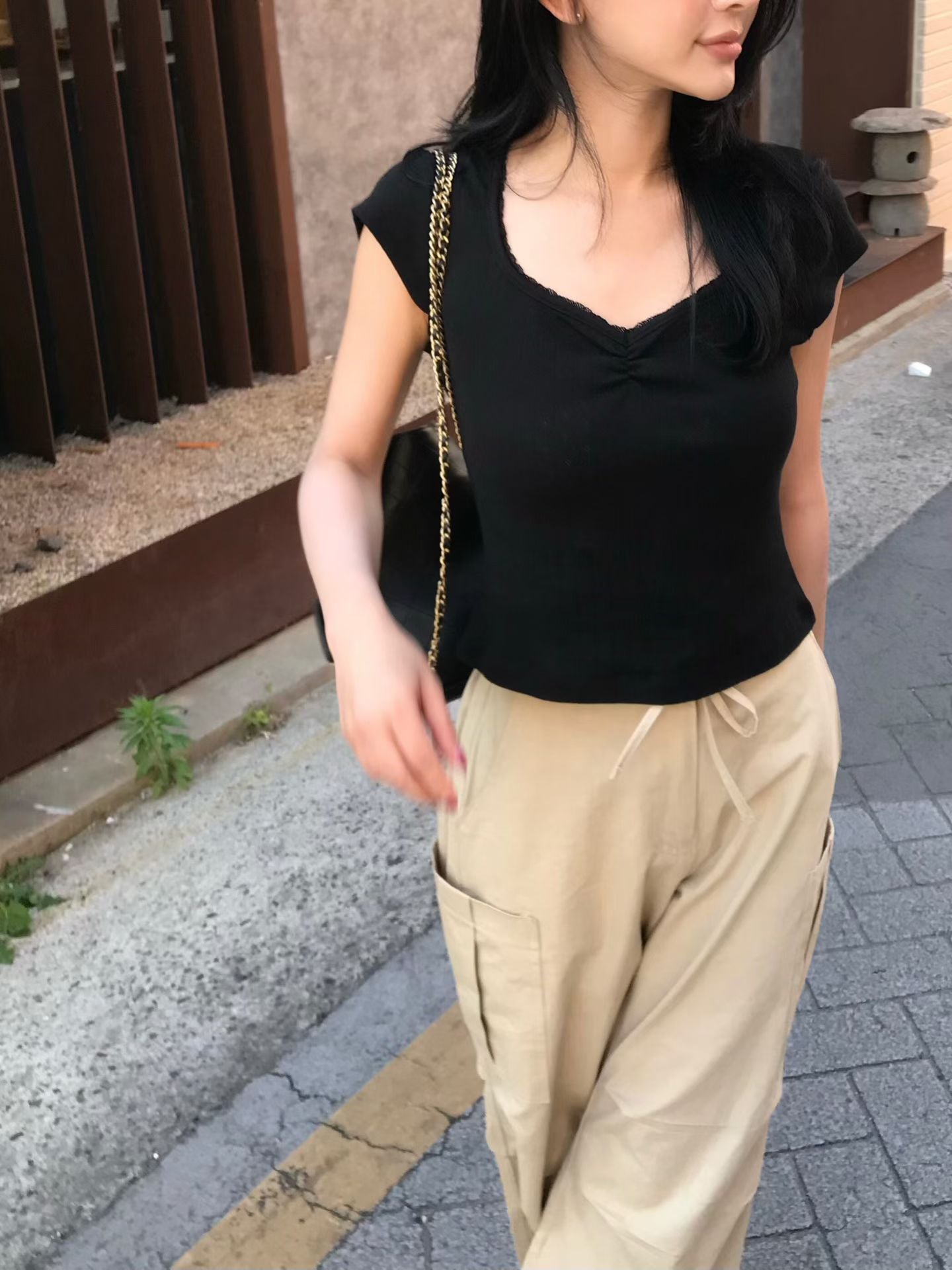Angel Korea 夏愛心領短袖上衣