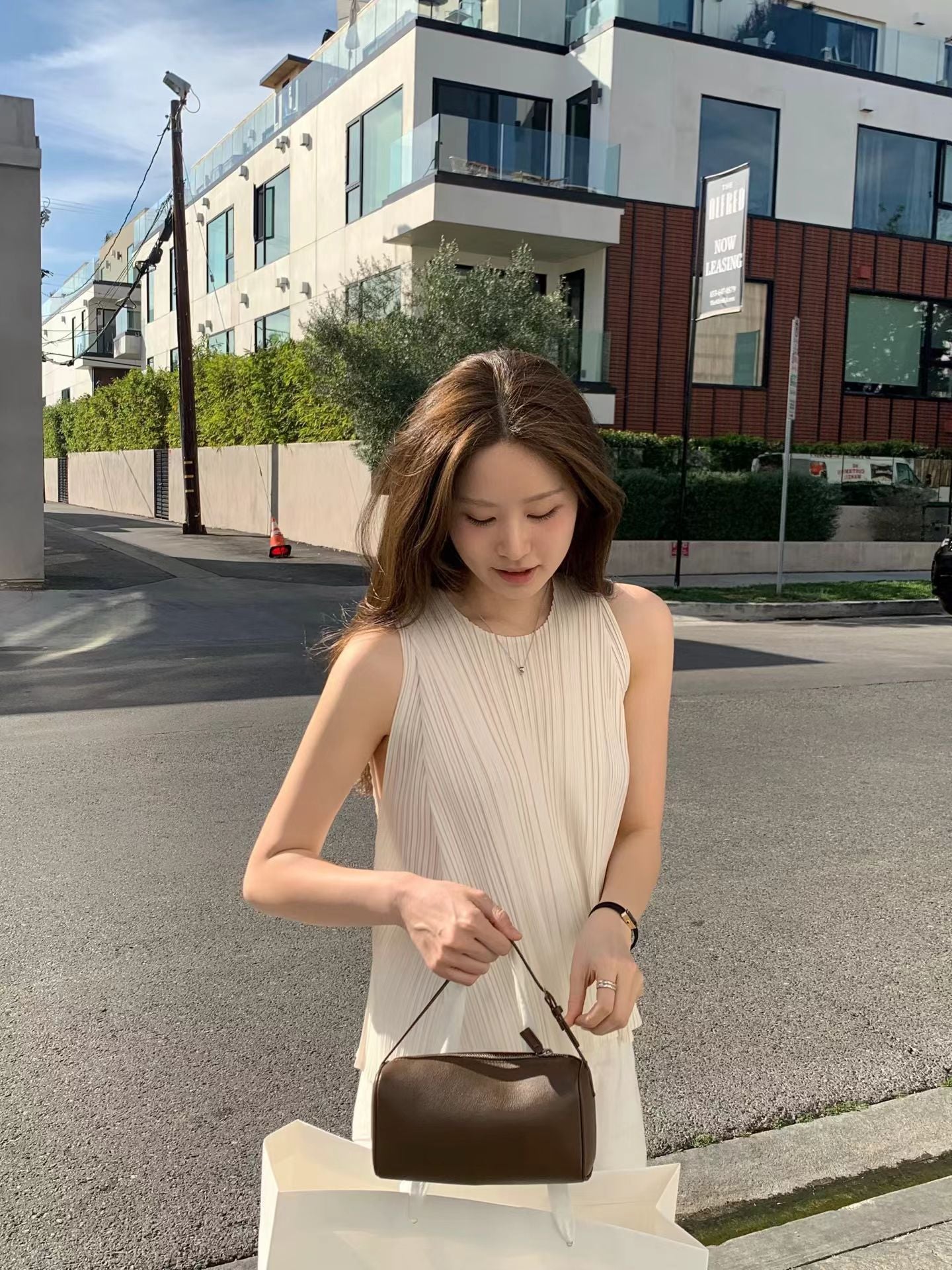 Angel Korea 夏三宅細褶背心
