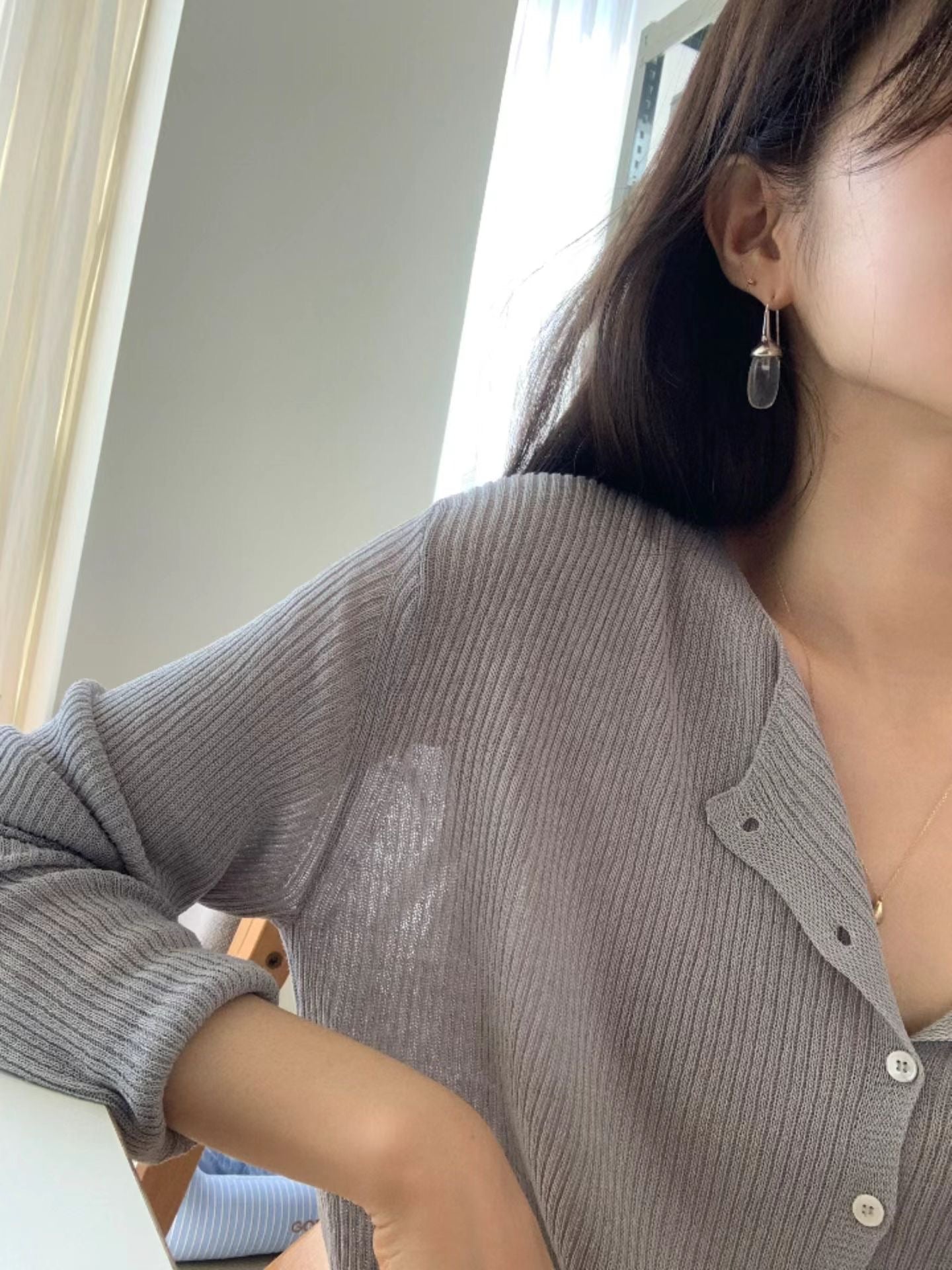 Angel Korea 夏lily羅紋排釦外