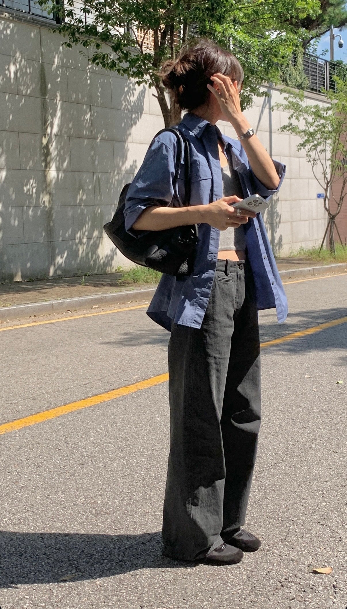Angel Korea 秋寬鬆版型襯衫O55