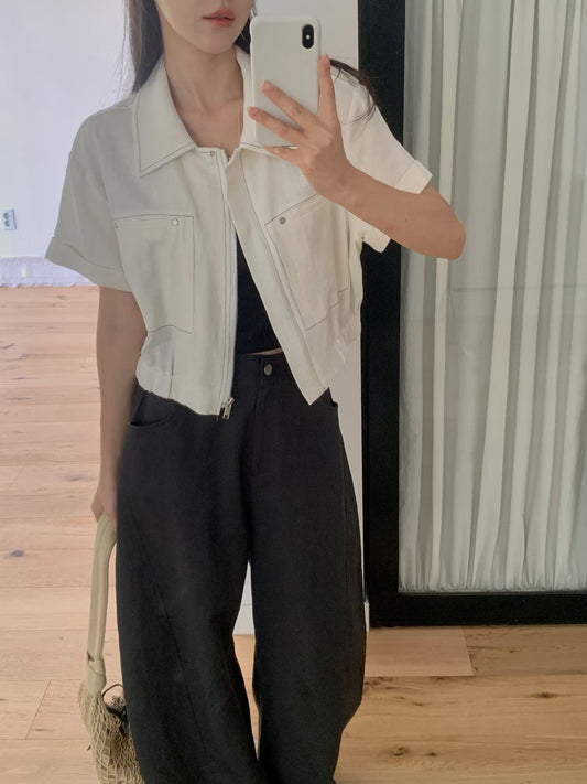 Angel Korea 夏亞麻短袖外套