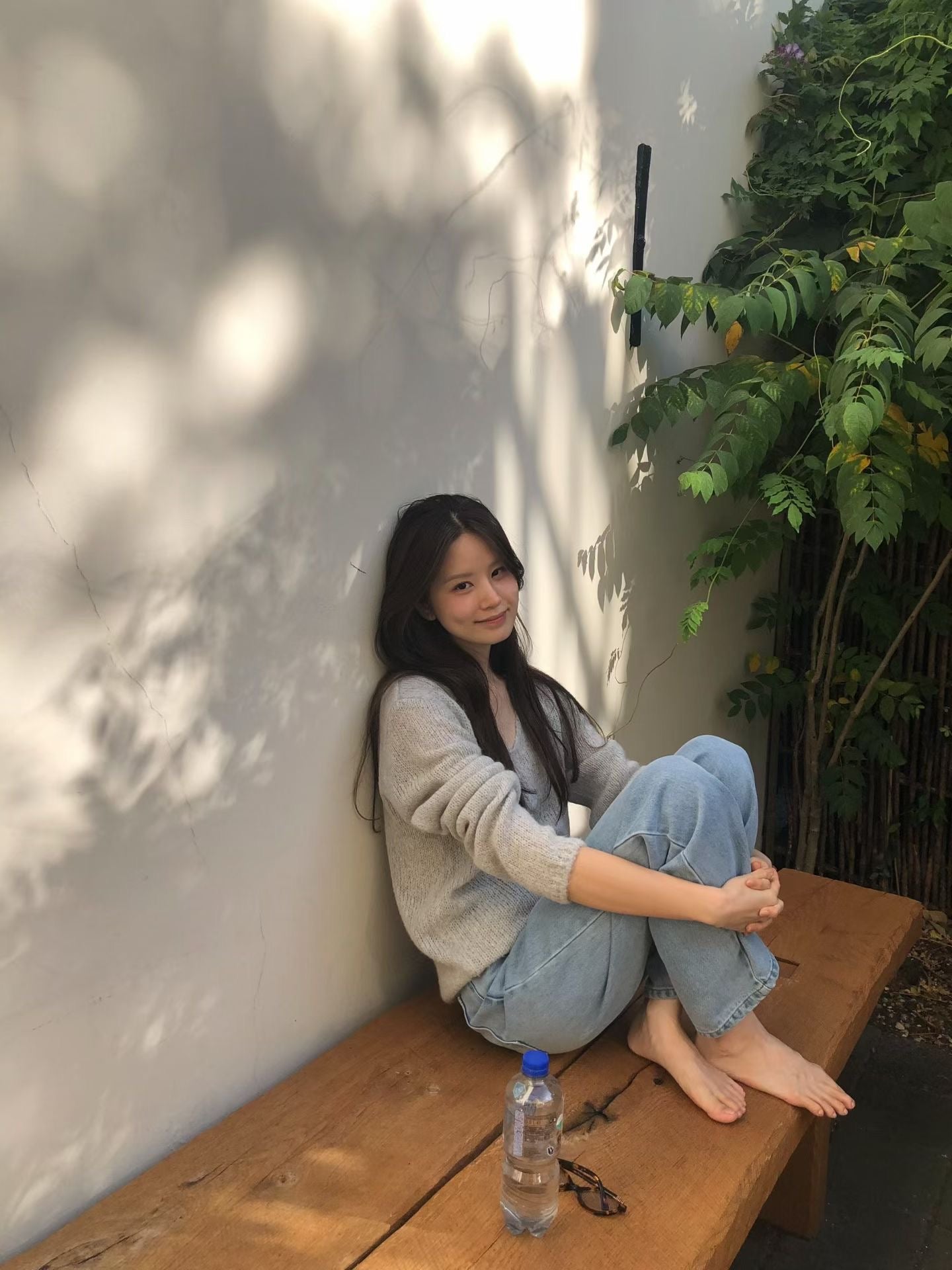 Angel Korea 秋V領透膚針織O61