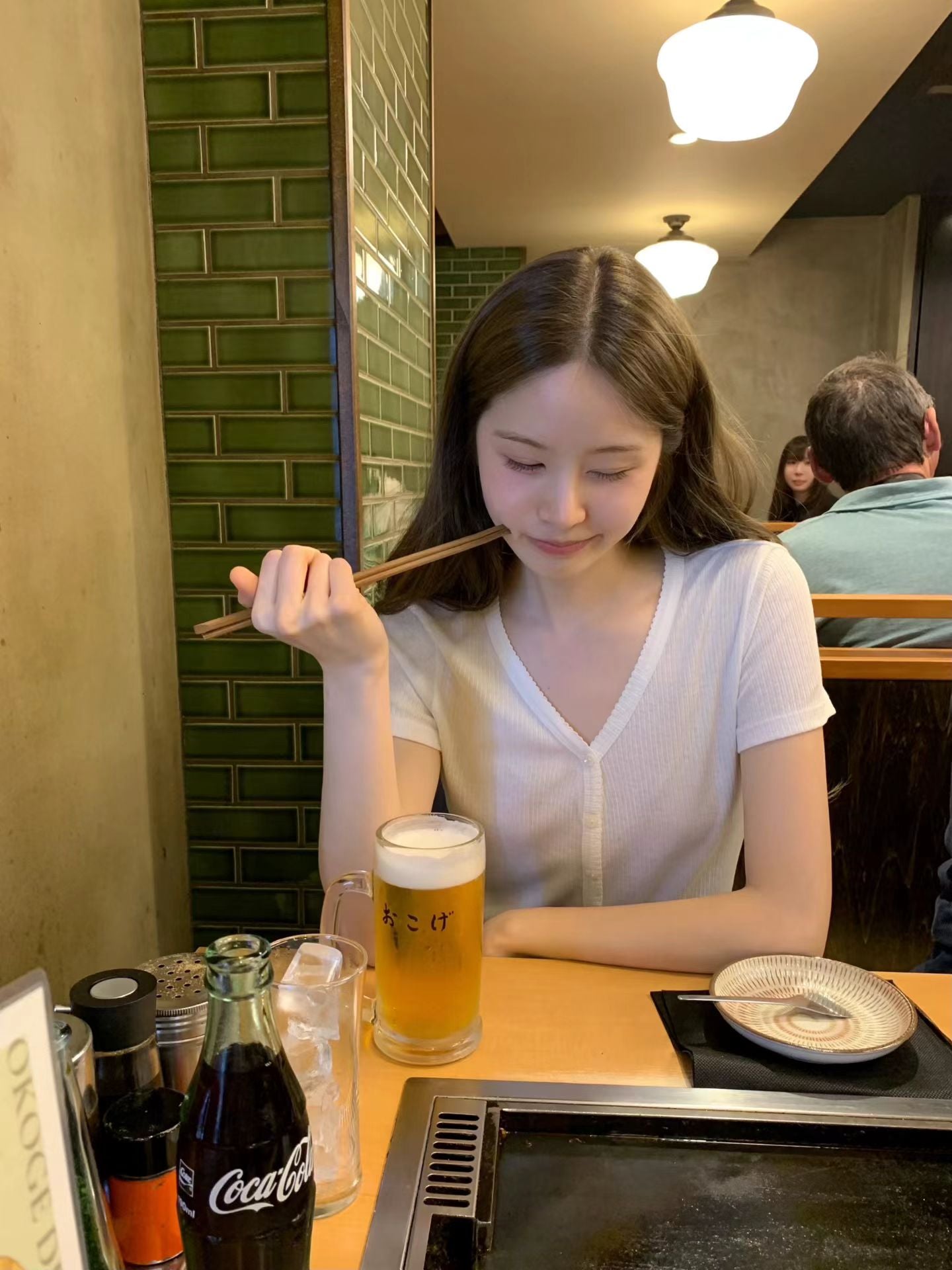 Angel Korea 夏V領短袖排釦外