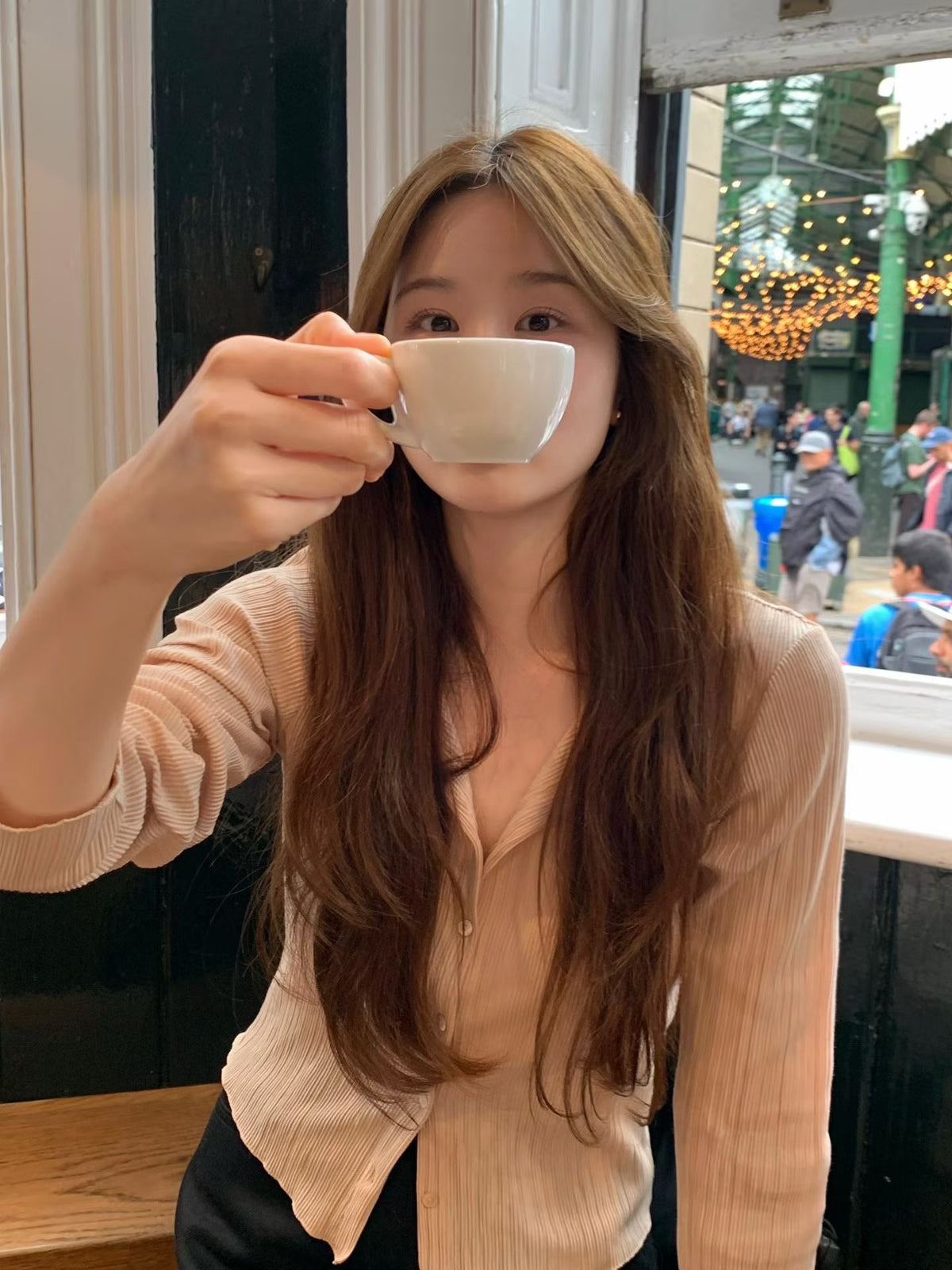 Angel Korea 秋回歸紋理排釦外O60