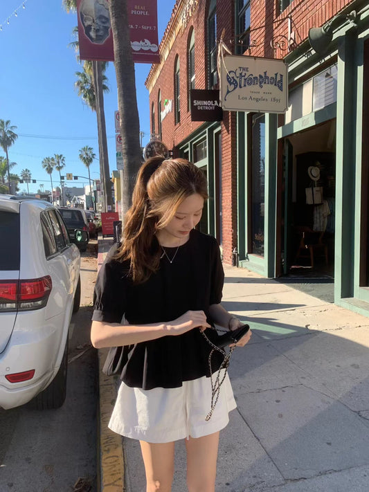 春澎袖排釦上衣