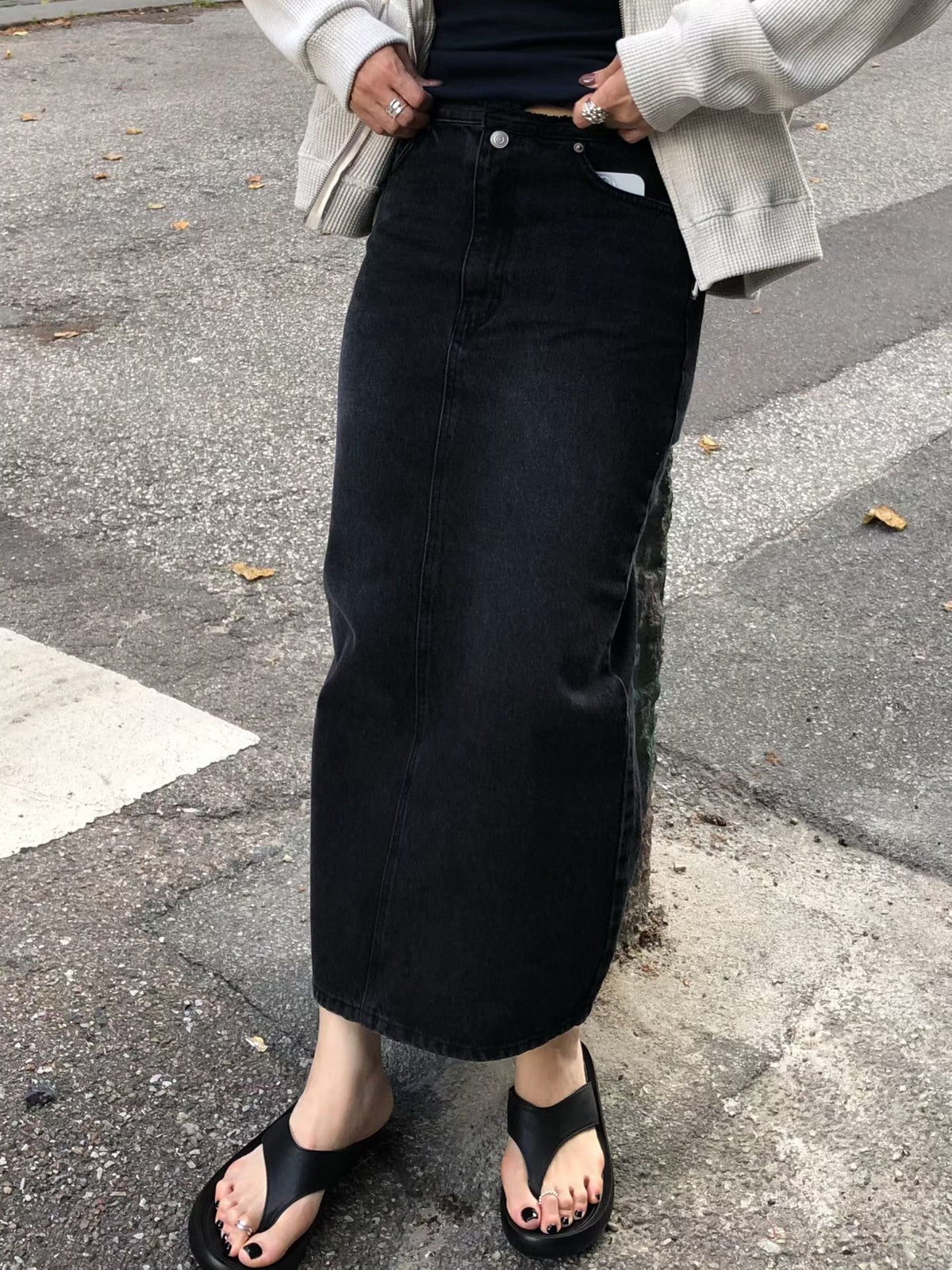 Angel Korea 牛仔長裙I22