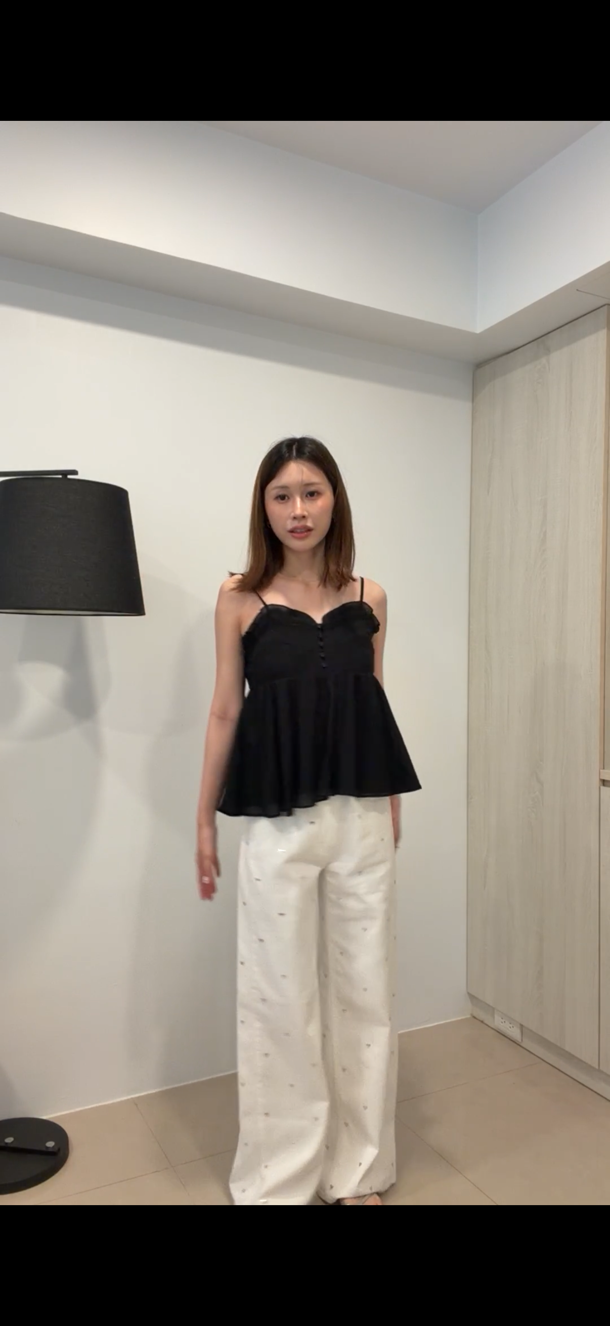 Angel Korea 夏絕美荷葉傘擺細肩帶