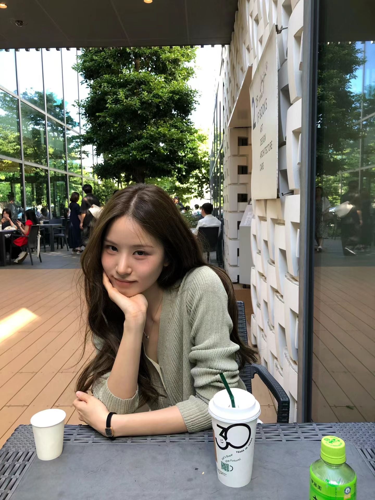 Angel Korea 夏亞麻V領罩衫