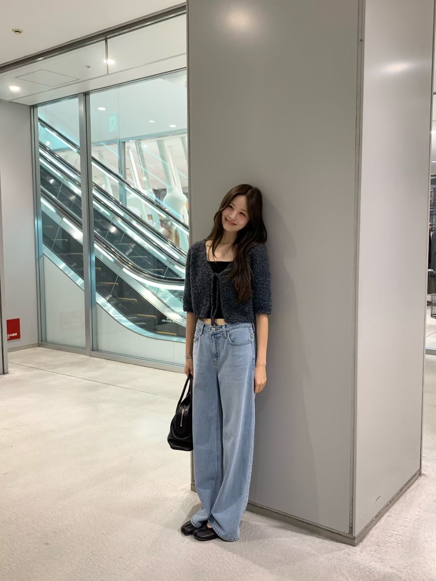 Angel Korea 秋極細短針織背心O70