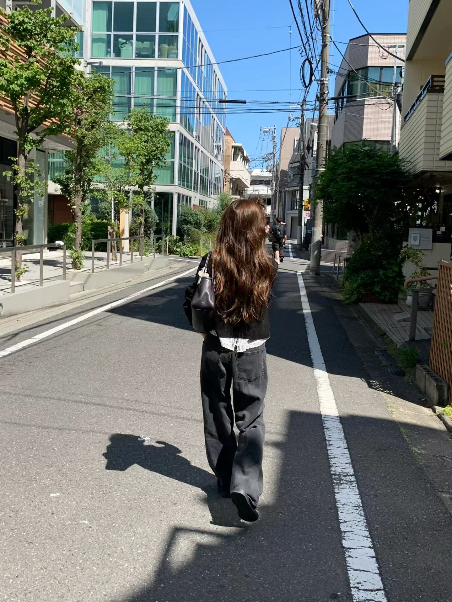 Angel Korea 夏日薄料黑牛仔褲