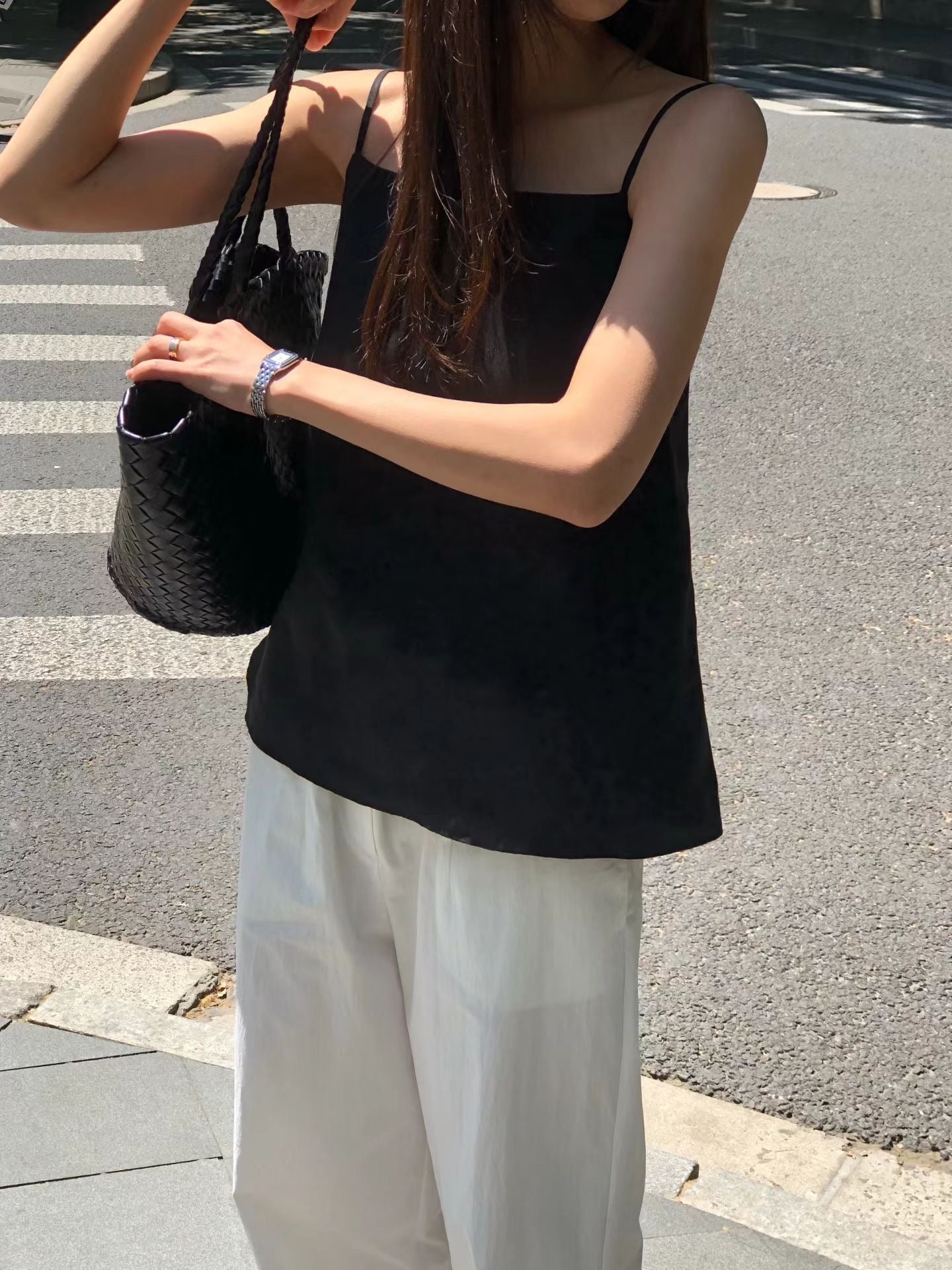 夏薄直挺長褲