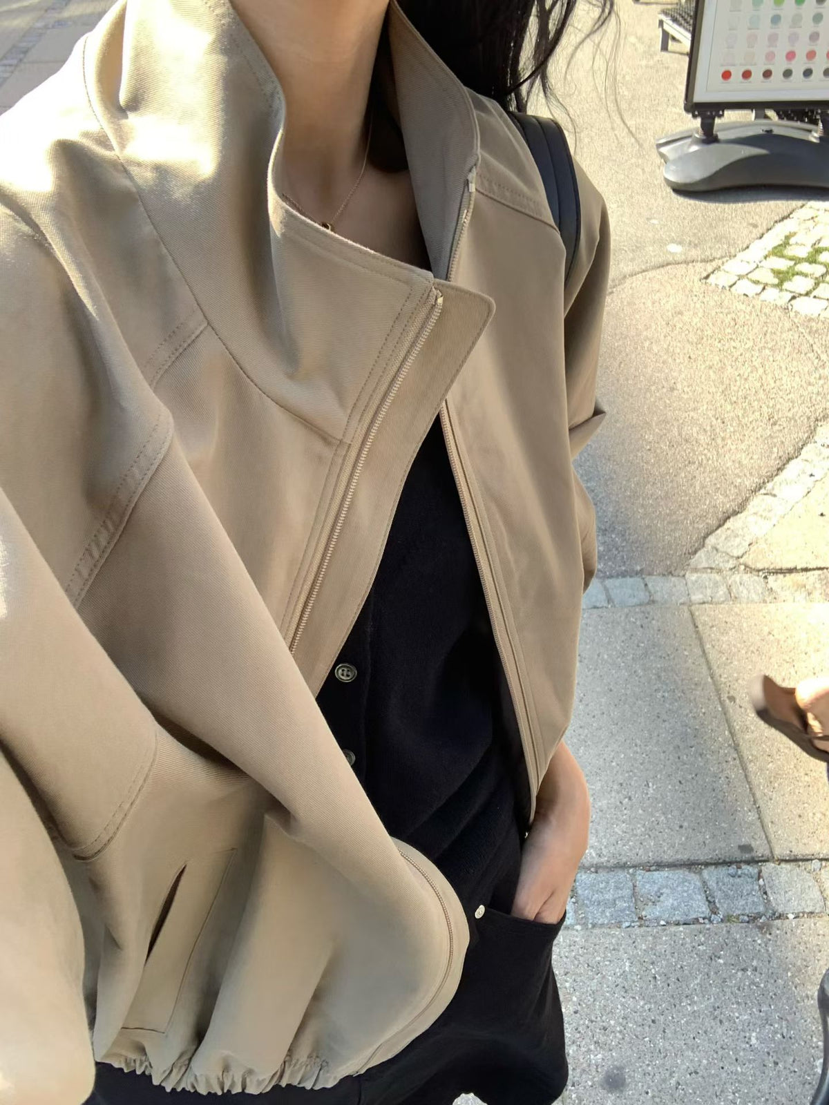 Angel Korea 秋拉鍊風衣外K10