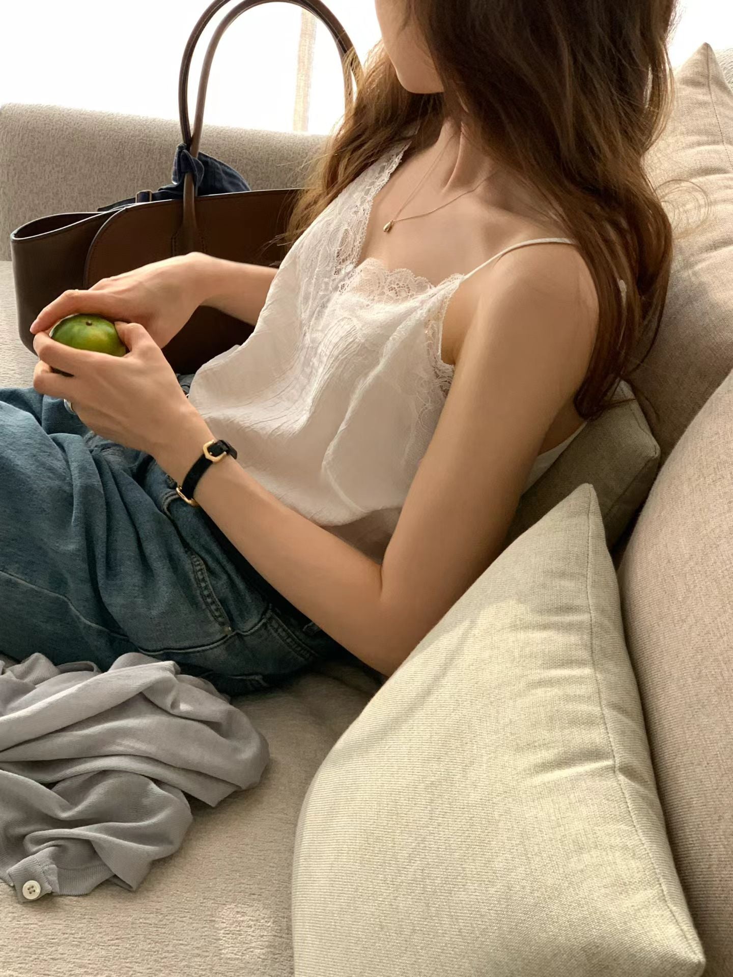 夏絕美蕾絲細肩帶