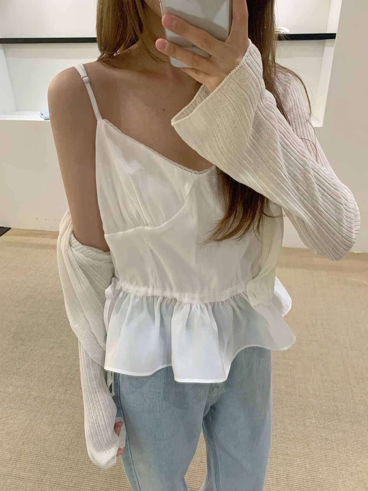Angel Korea 夏漂亮天絲細肩帶