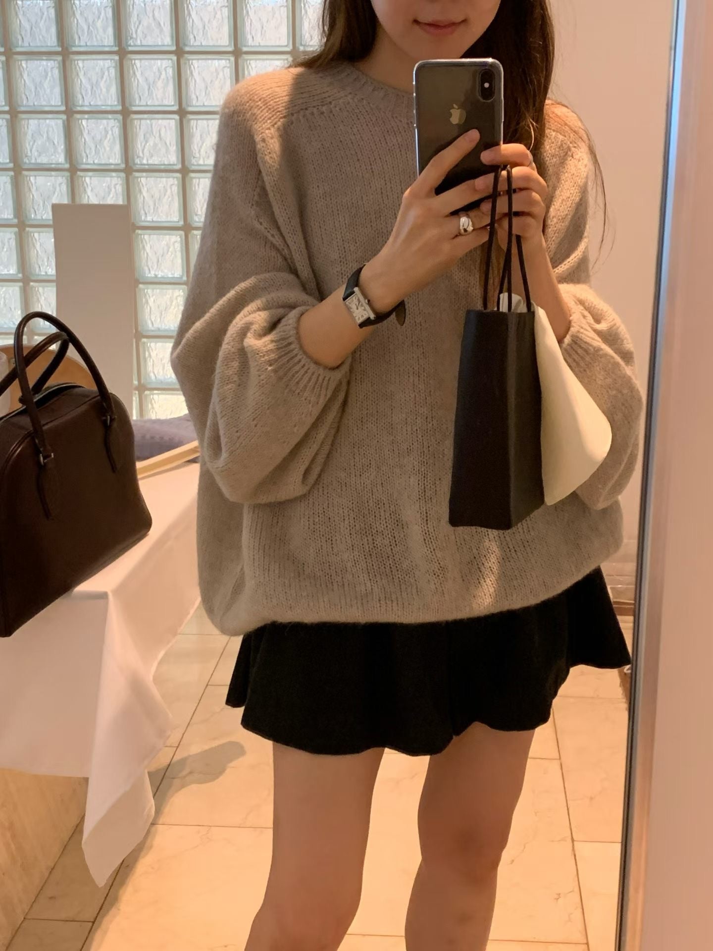 Angel Korea 秋可愛澎袖針織衫O71