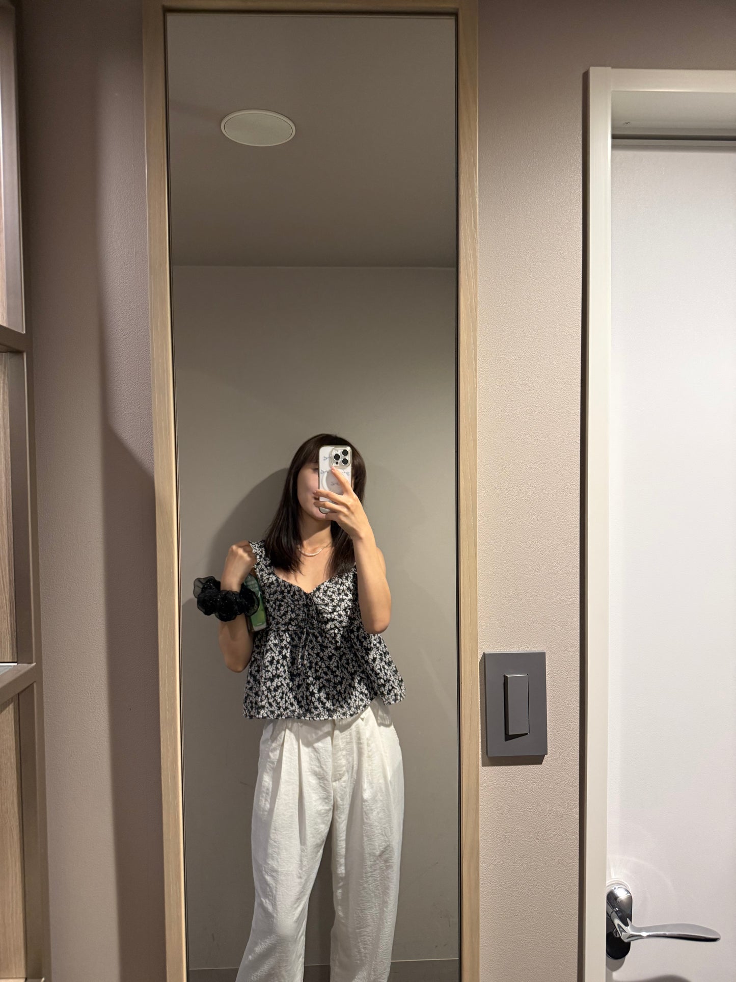 Angel Korea 夏回歸碎花荷葉可愛上衣