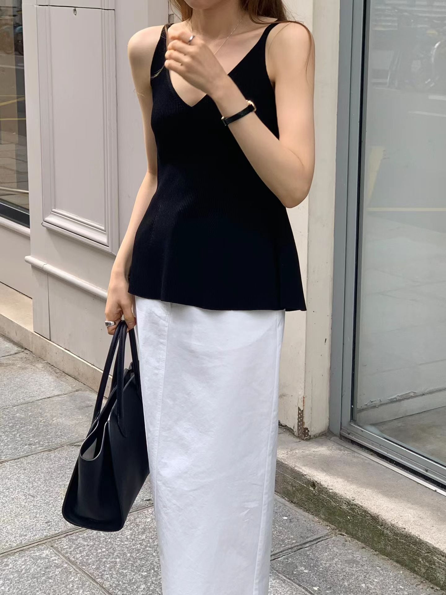 高質感針織波浪背心