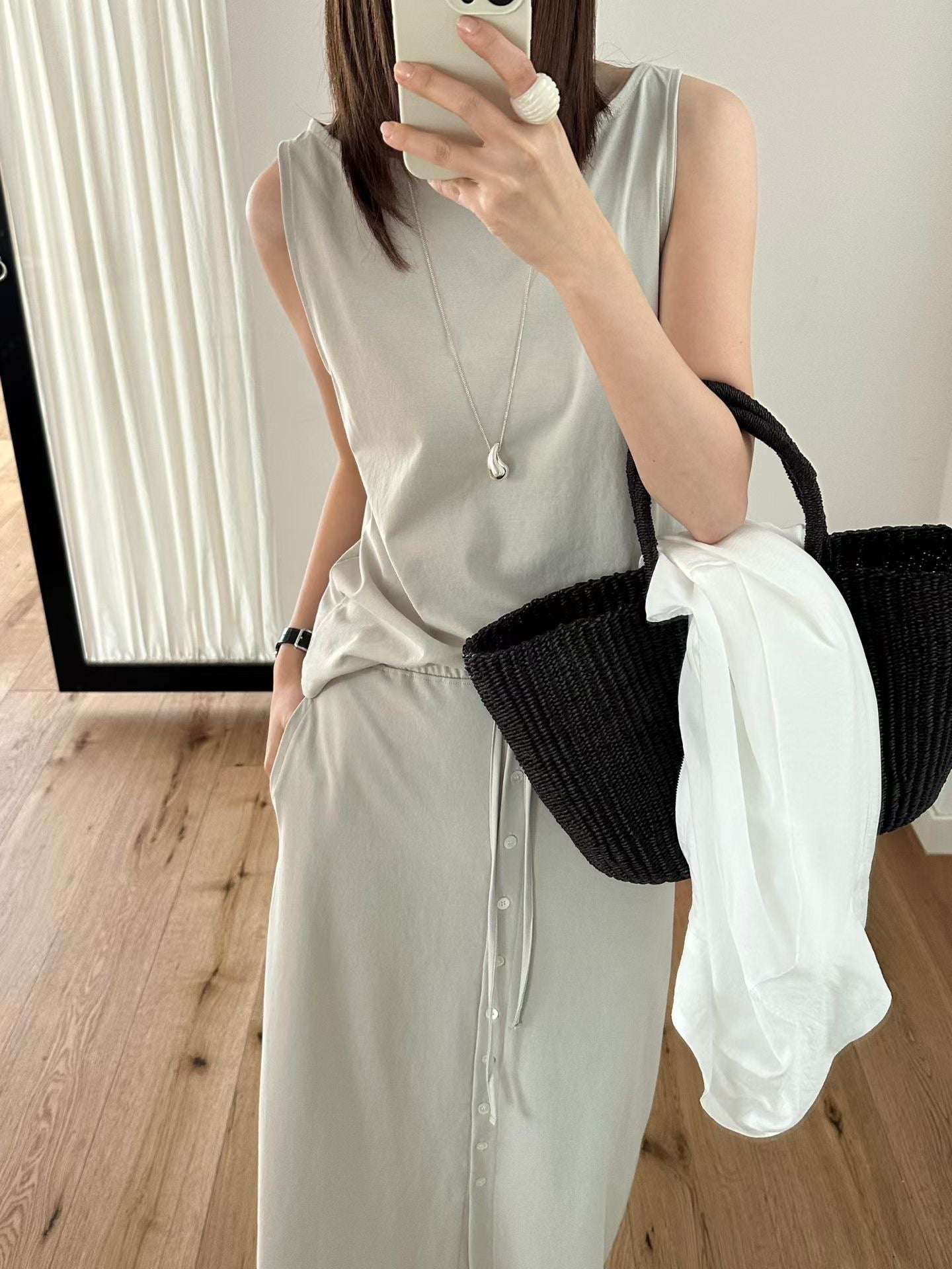 Angelkorea 夏日涼爽長裙套裝