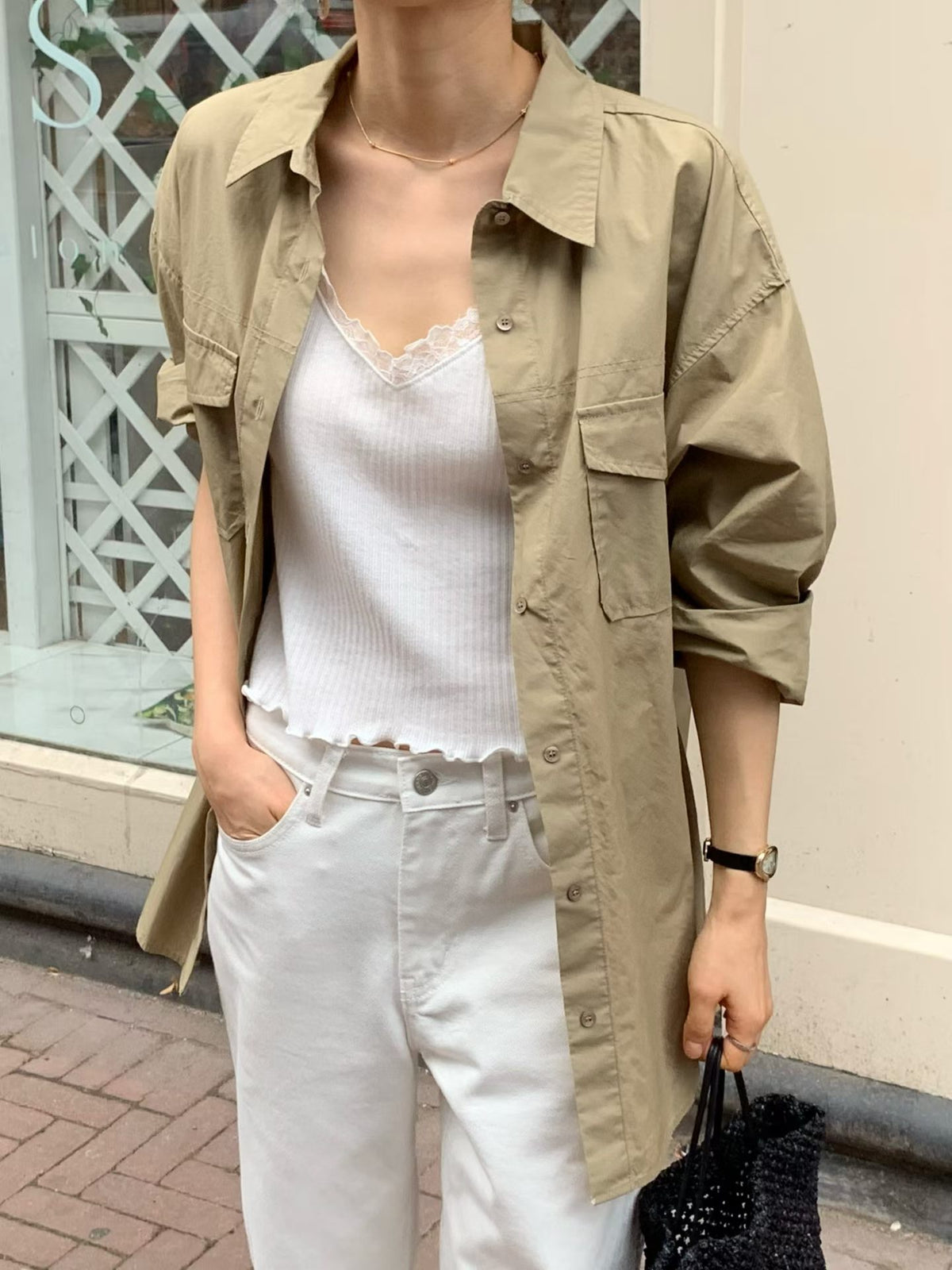 Angel Korea 秋漂亮蕾絲細肩帶O67