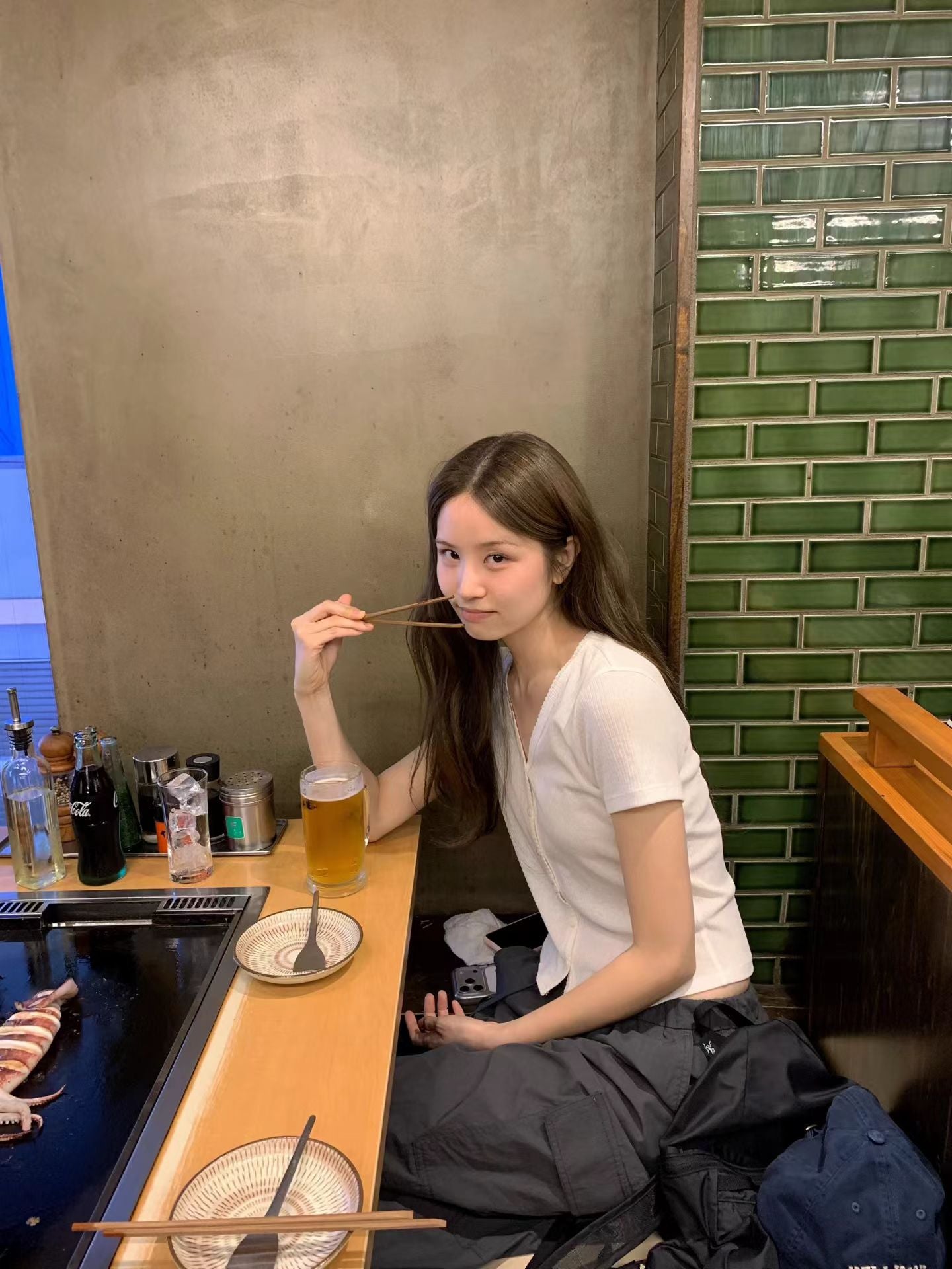 Angel Korea 夏V領短袖排釦外