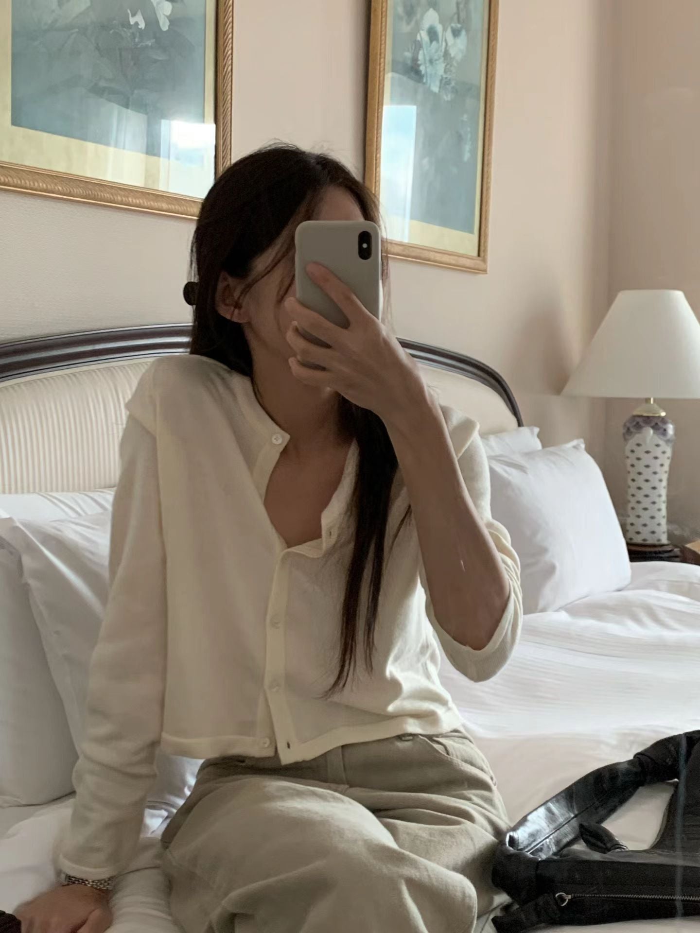 Angel Korea 秋絲質羊毛排釦外O18