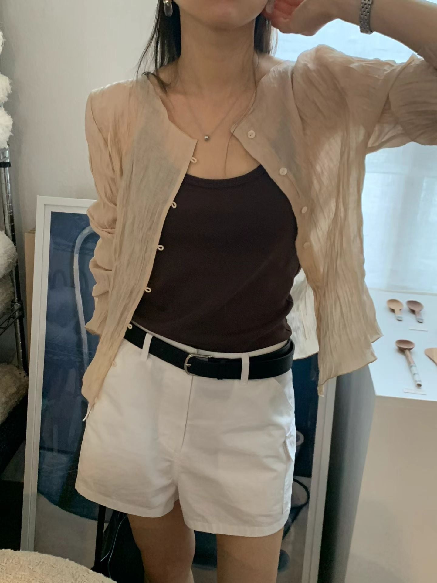 Angel Korea 夏皺皺兩面穿上衣