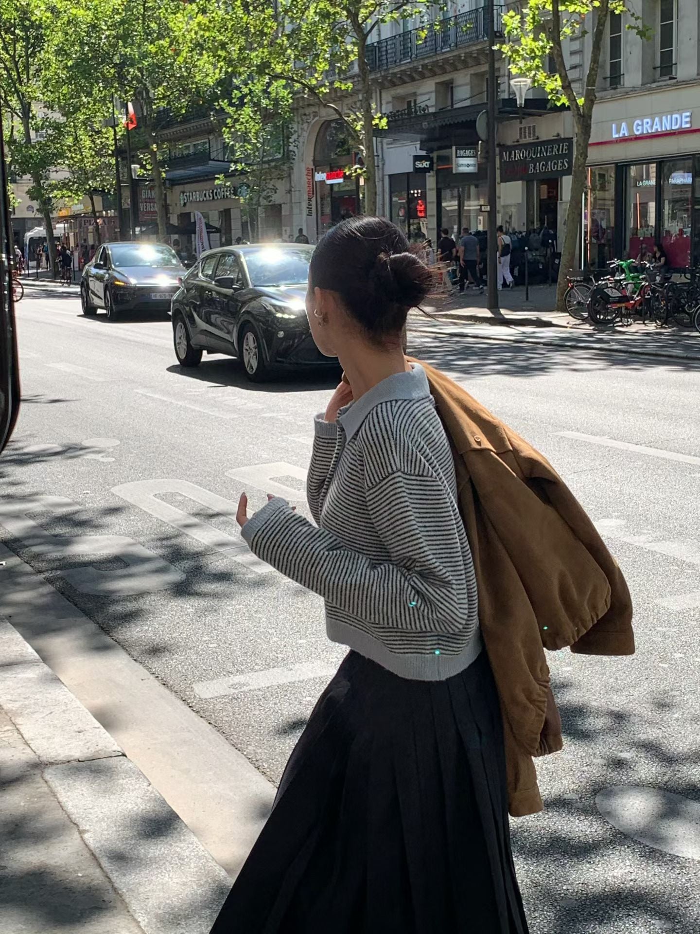 Angel Korea 秋 polo條紋針織衫